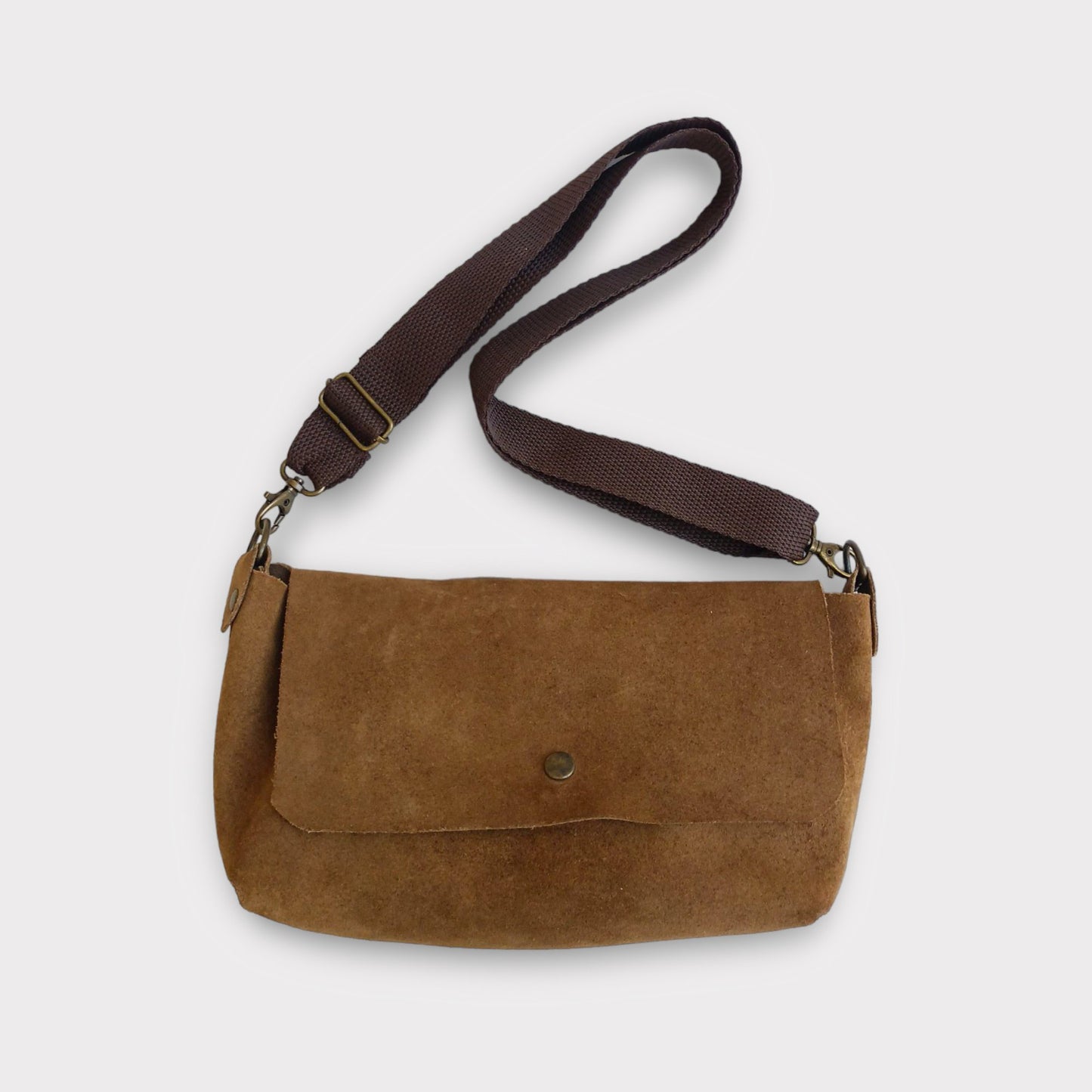 Cross Body Leather Handbag - Claudia Honey - Maslinda Designs