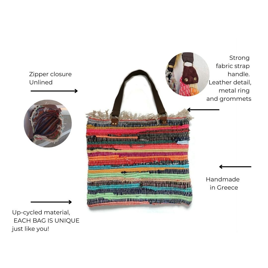 Large Shopping Tote Bag - Maslinda Designs