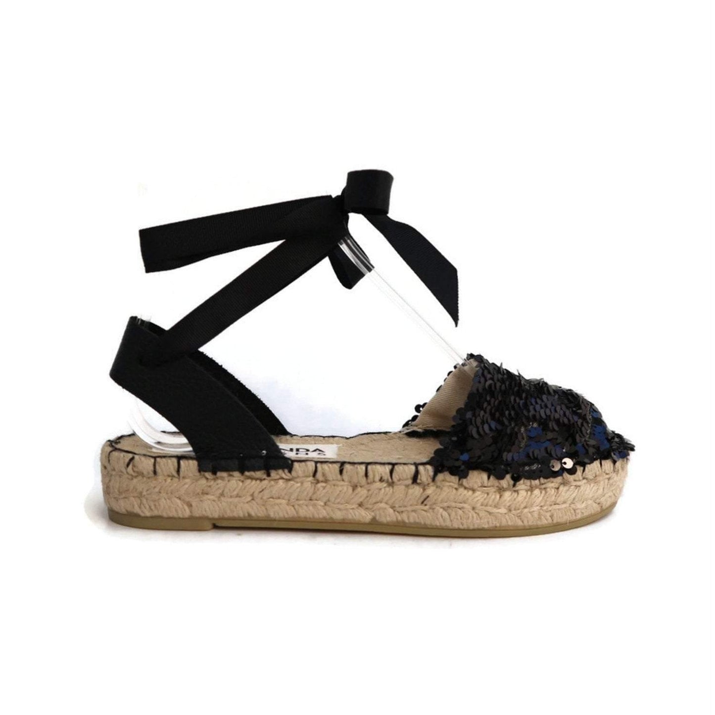 Sequin Espadrilles - Black - Double Sole - Maslinda Designs