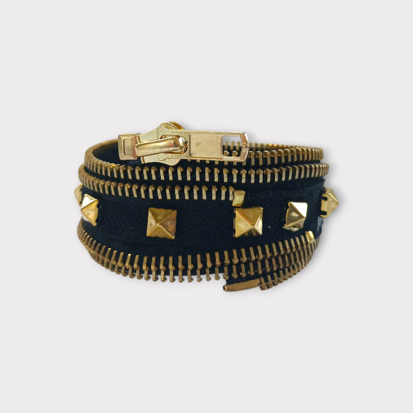 Zipper Cuff Bracelet - Gold - Maslinda Designs