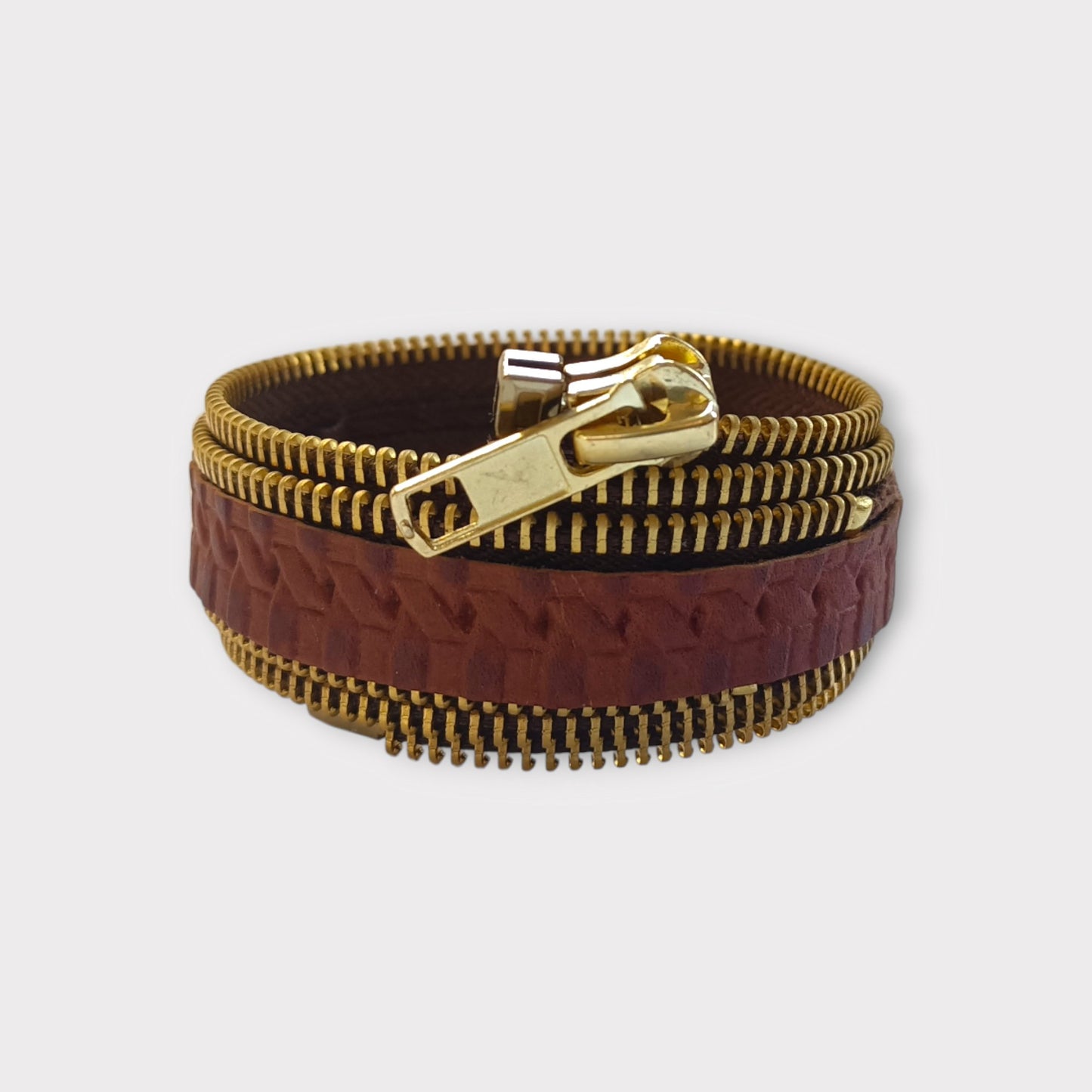 Zipper Cuff Bracelet - Gold - Maslinda Designs