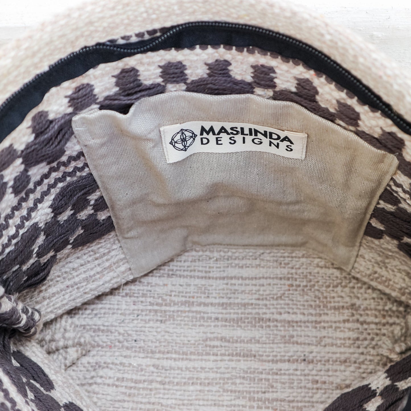 Boho Tote Bag Solivagant - Grey - Maslinda Designs