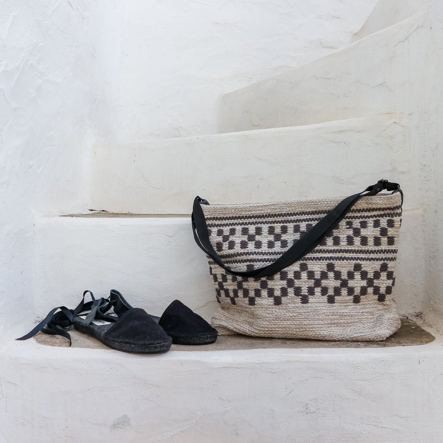 Boho Tote Bag Solivagant - Grey - Maslinda Designs
