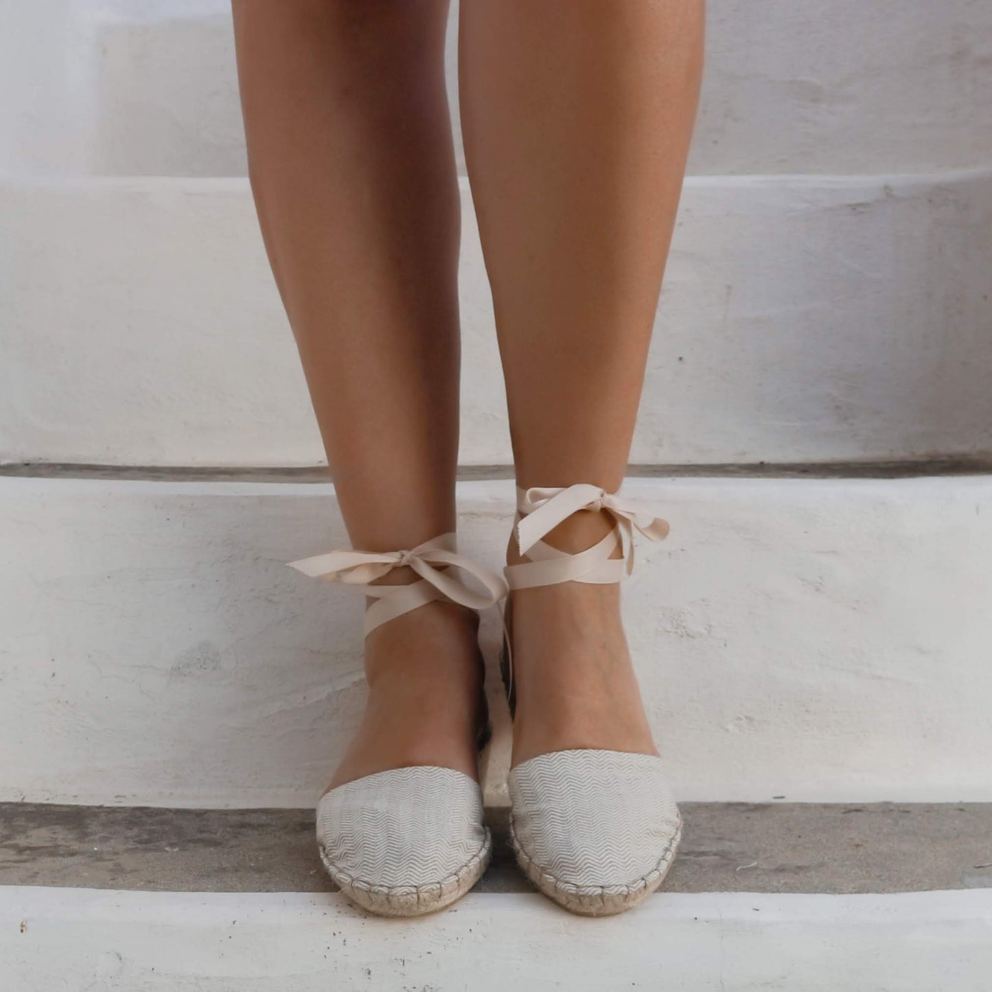 Low Wedge Espadrilles - Herringbone - Maslinda Designs