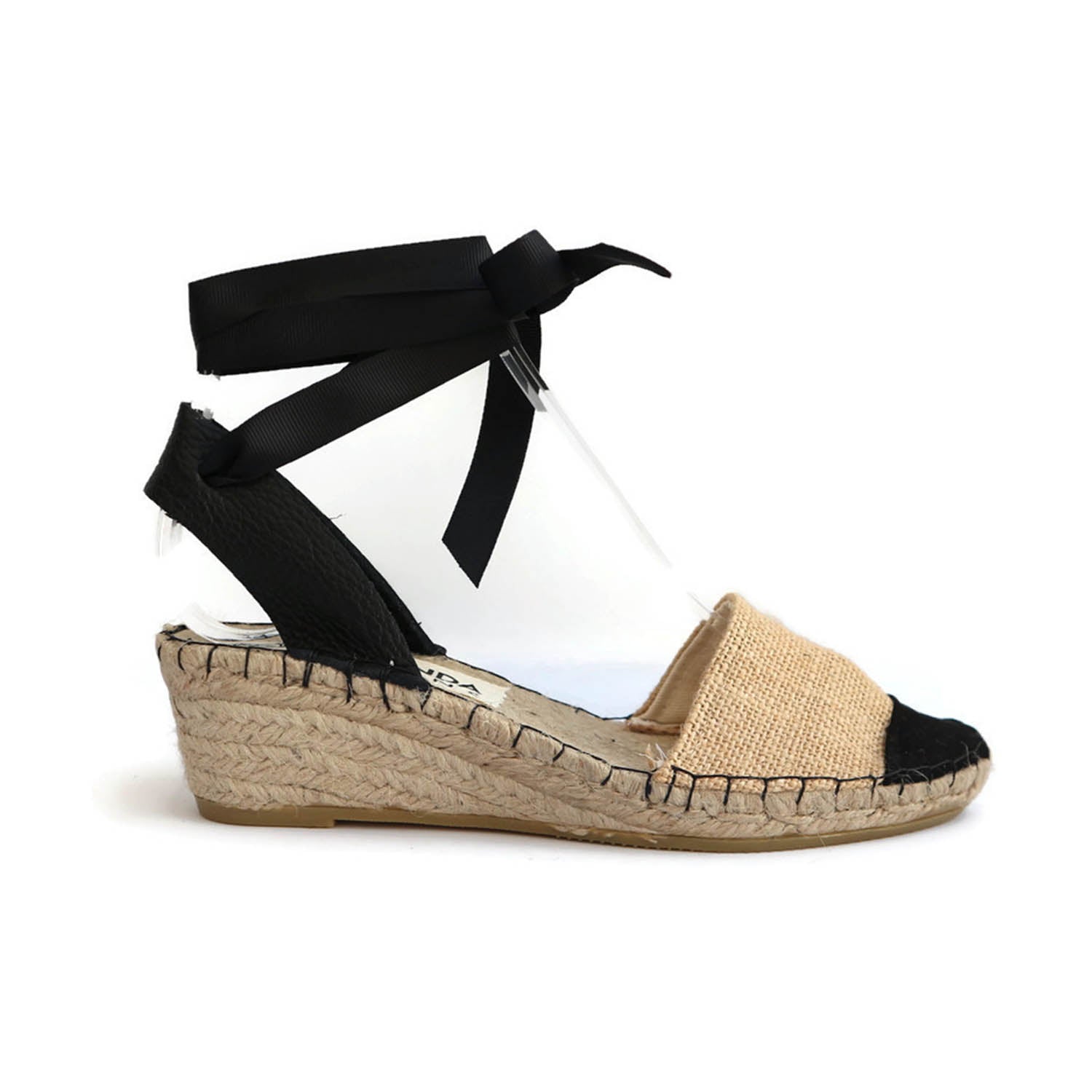 Ma Belle Low Wedge Espadrilles - Beige - Maslinda Designs