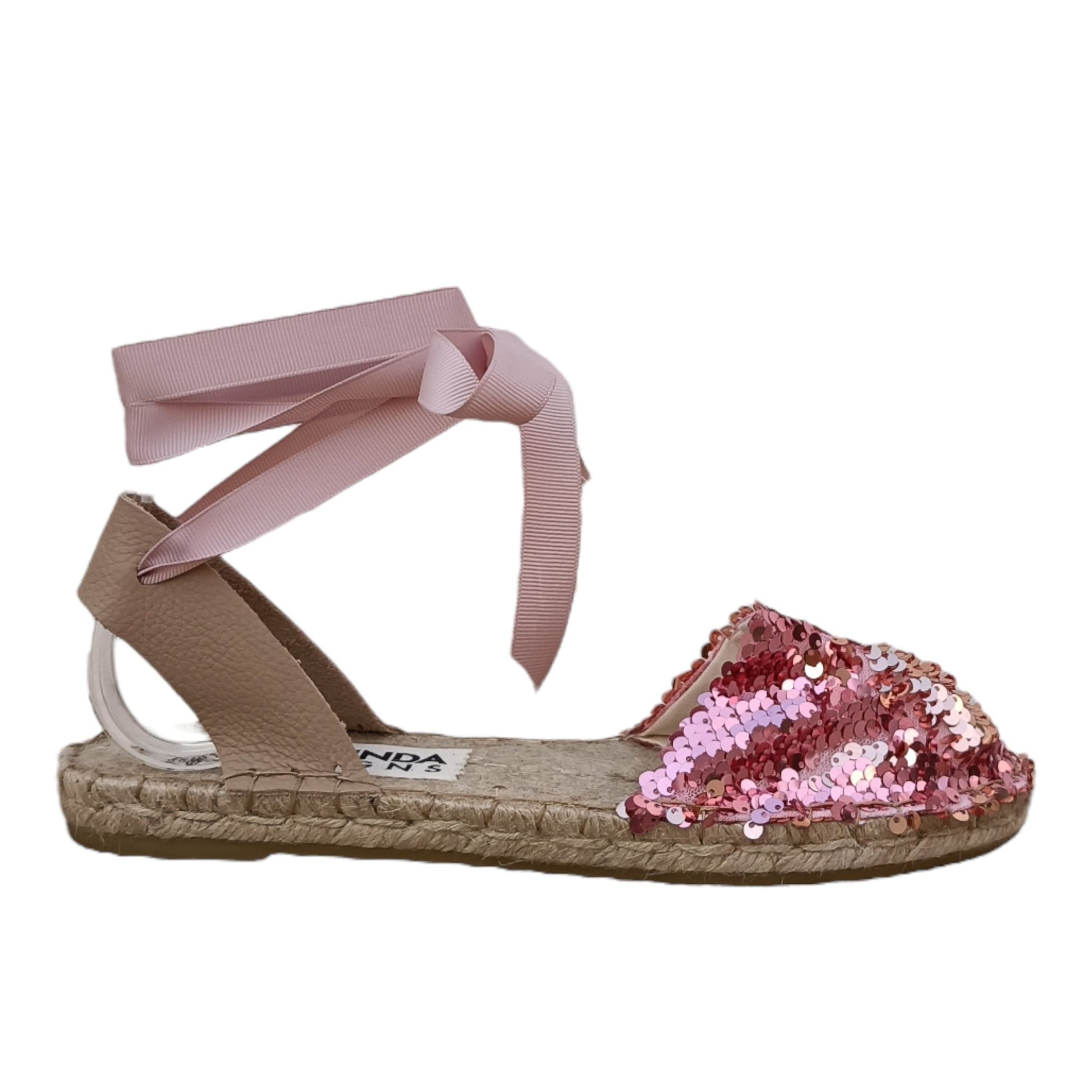 Sequin Espadrilles - Rosé - Classic Sole - Maslinda Designs