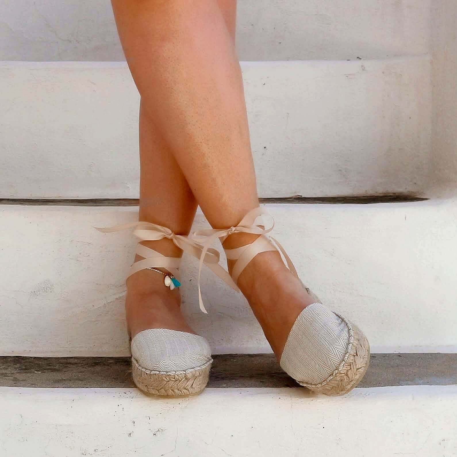 Lace up clearance espadrille flats