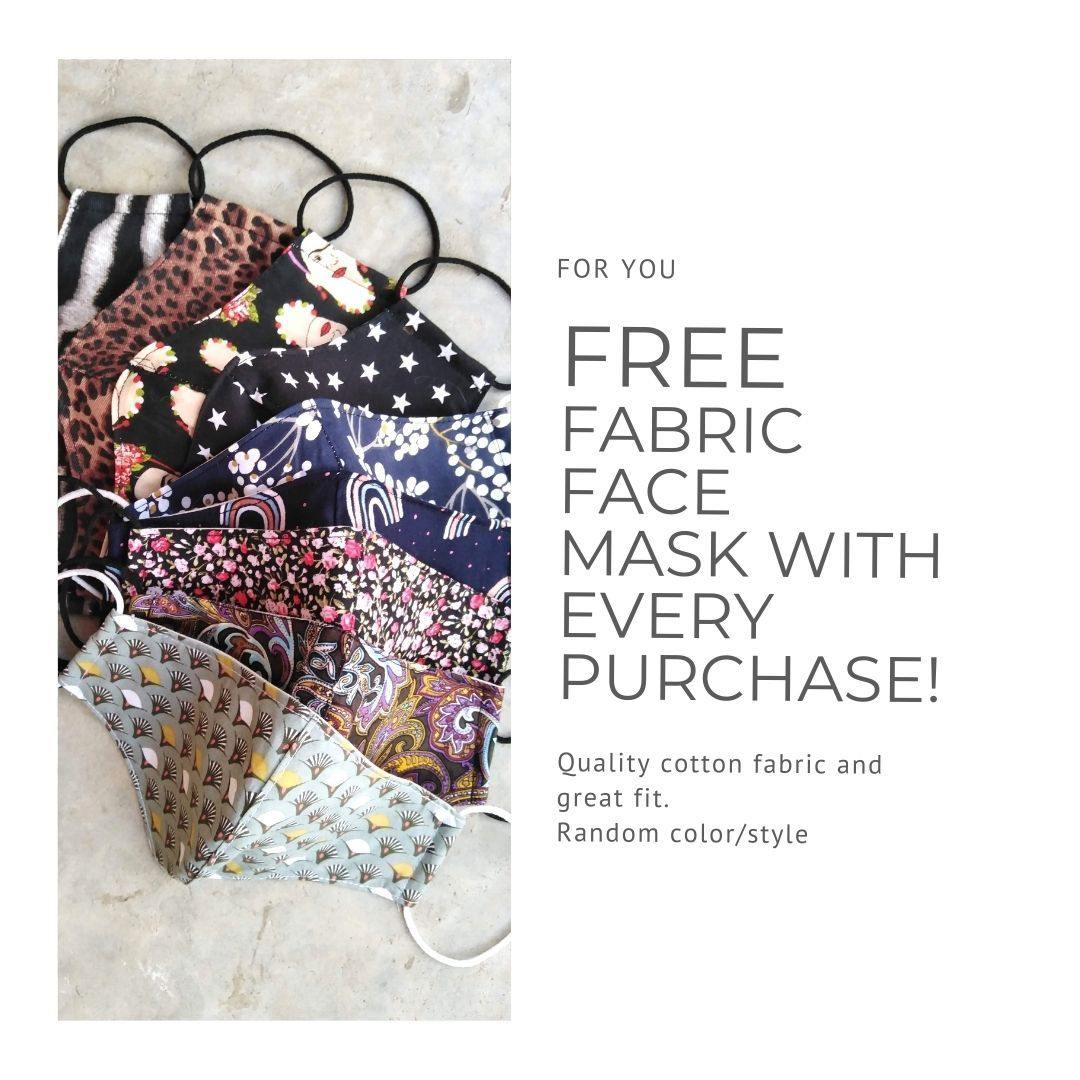 Free fabric face mask with every purchase 😷🙌 - Maslinda Designs
