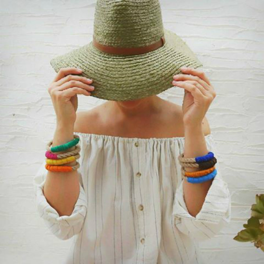 Rope and Leather Bracelets - Set of 4 - Maslinda Designs