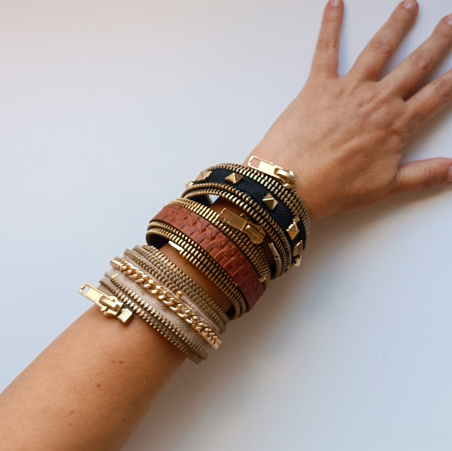 Zipper Cuff Bracelet - Gold