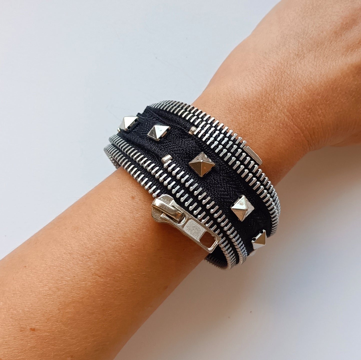 Zipper Cuff Bracelet - Silver