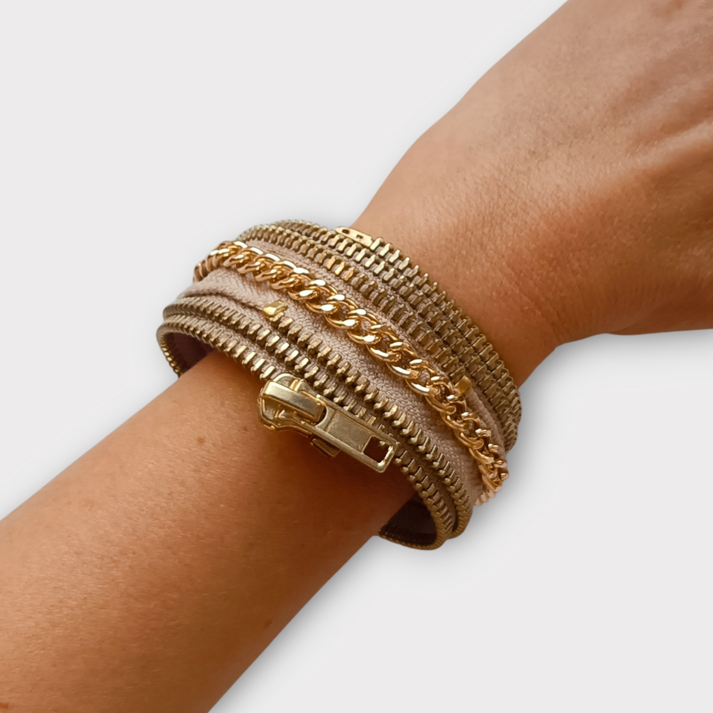 Zipper Cuff Bracelet - Gold