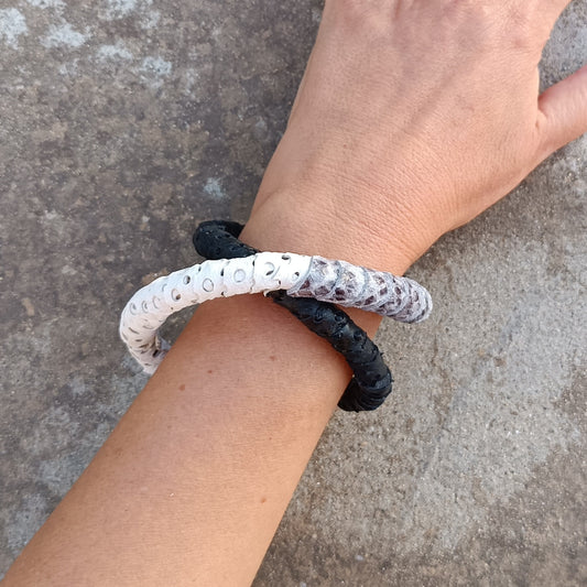 Rope and Leather Bracelet - Infinity