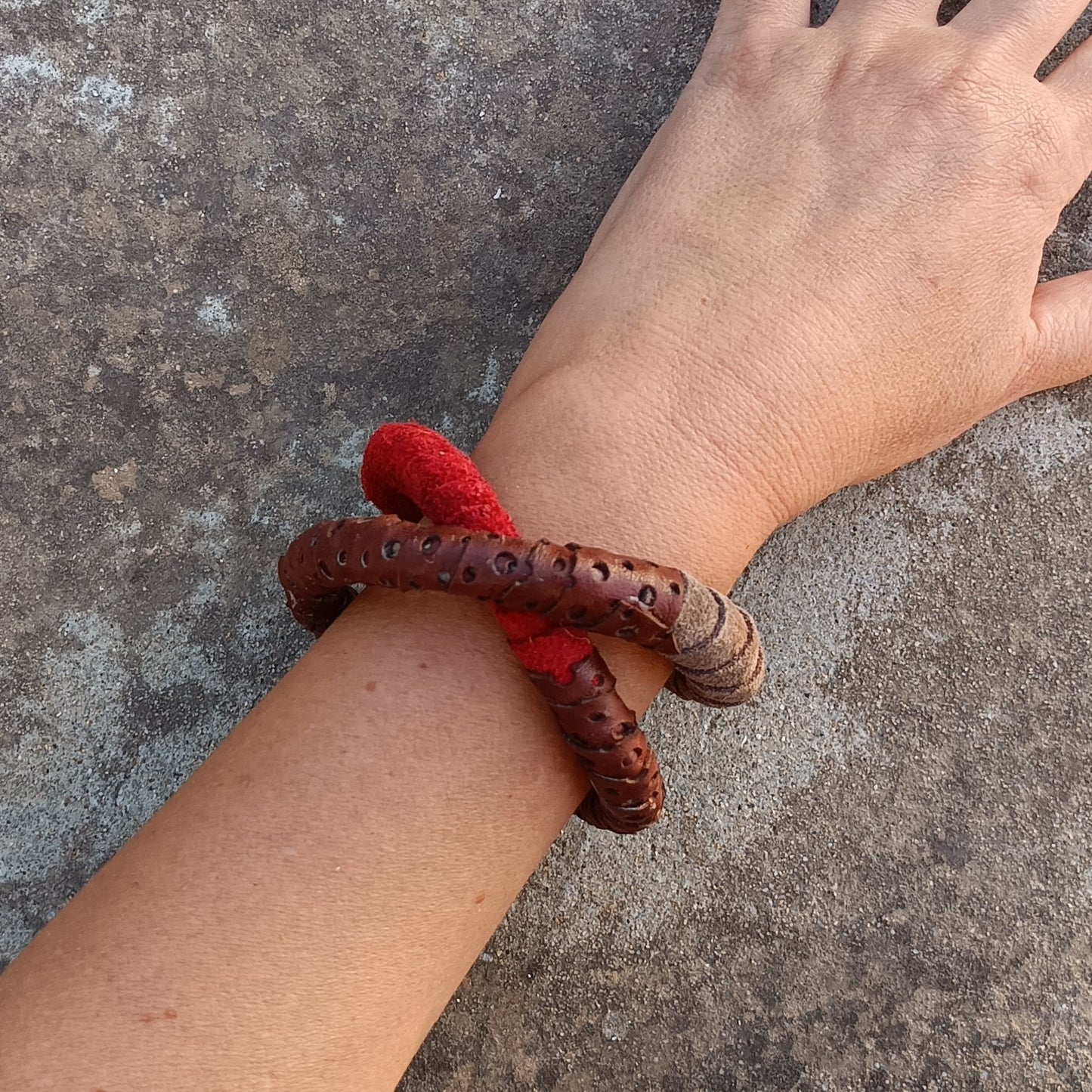 Rope and Leather Bracelet - Infinity