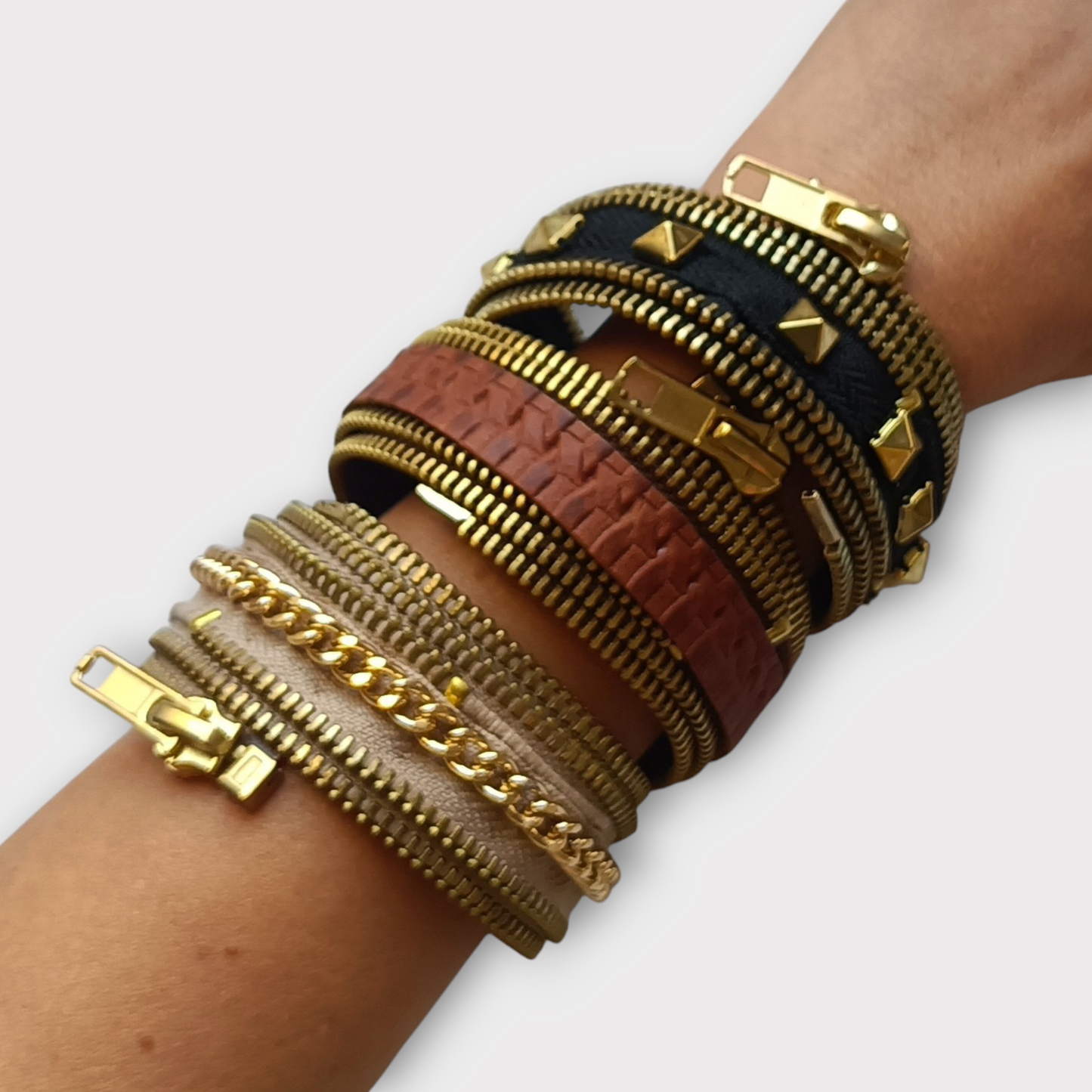 Zipper Cuff Bracelet - Gold