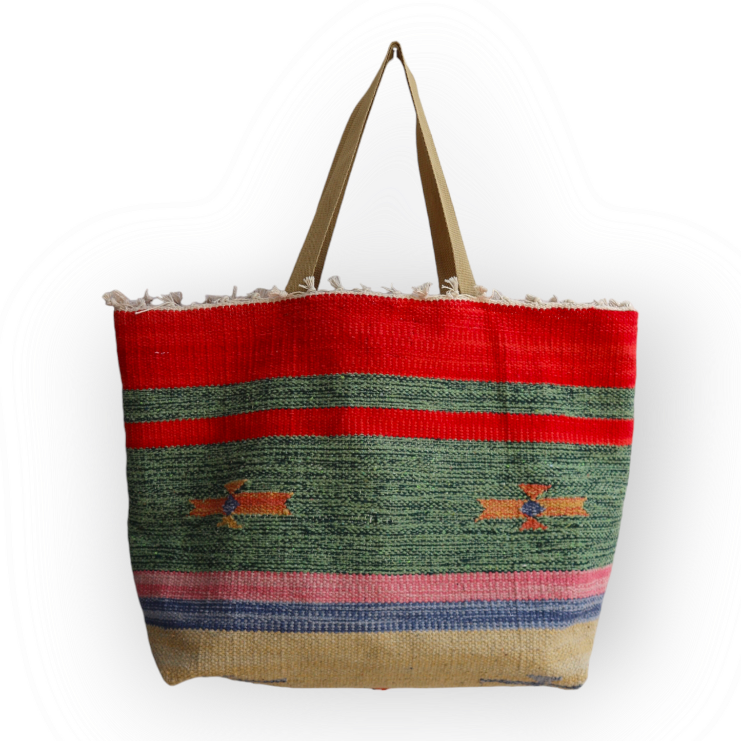 Large Tote Bag - Olive - Maslinda Designs