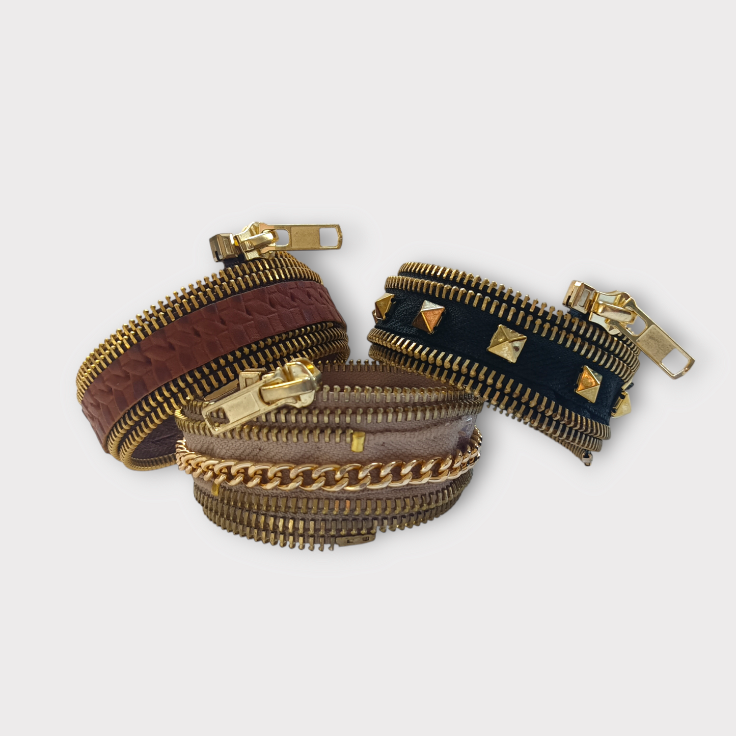 Zipper Cuff Bracelet - Gold