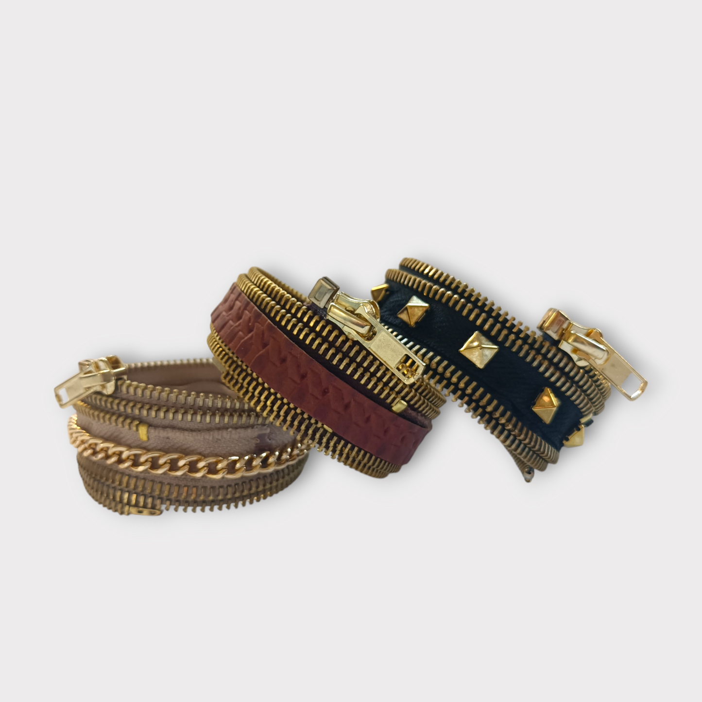 Zipper Cuff Bracelet - Gold