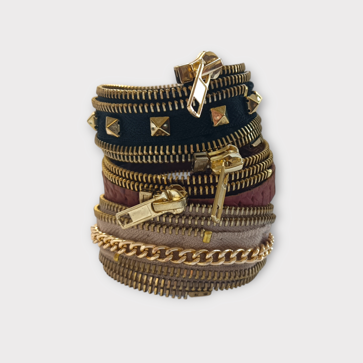 Zipper Cuff Bracelet - Gold