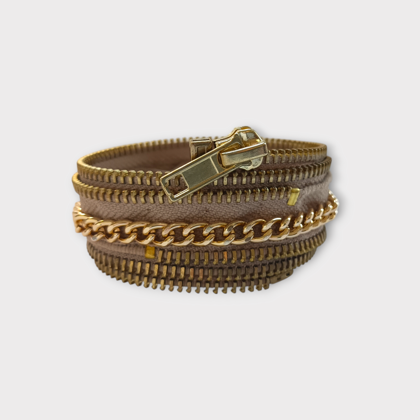 Zipper Cuff Bracelet - Gold