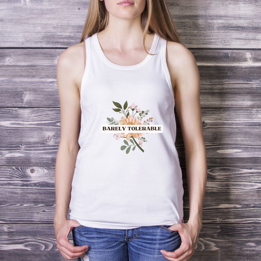 Barely Tolerable Tank Top - Maslinda Designs