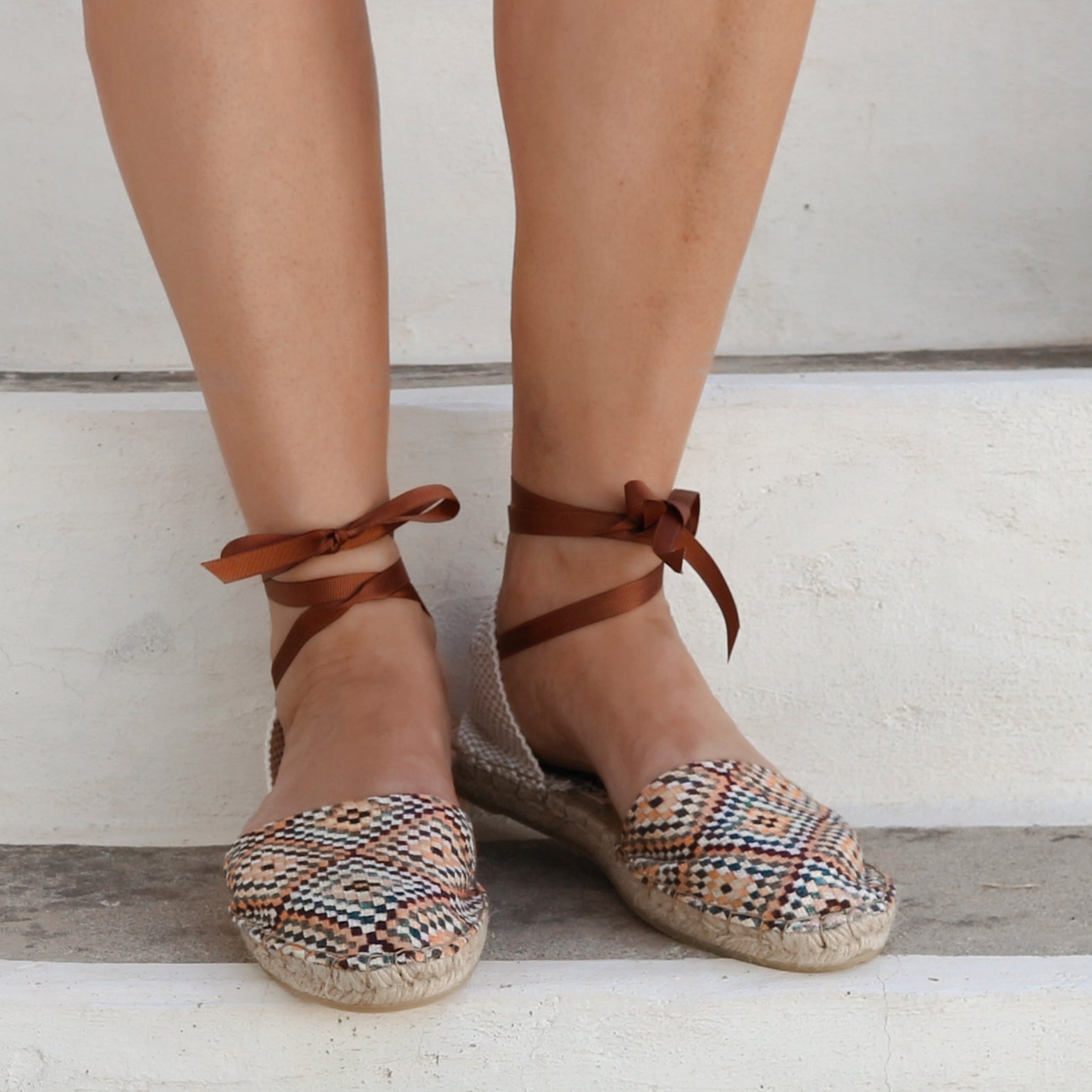 Boho Print Vegan Espadrilles Sandals - Maslinda Designs