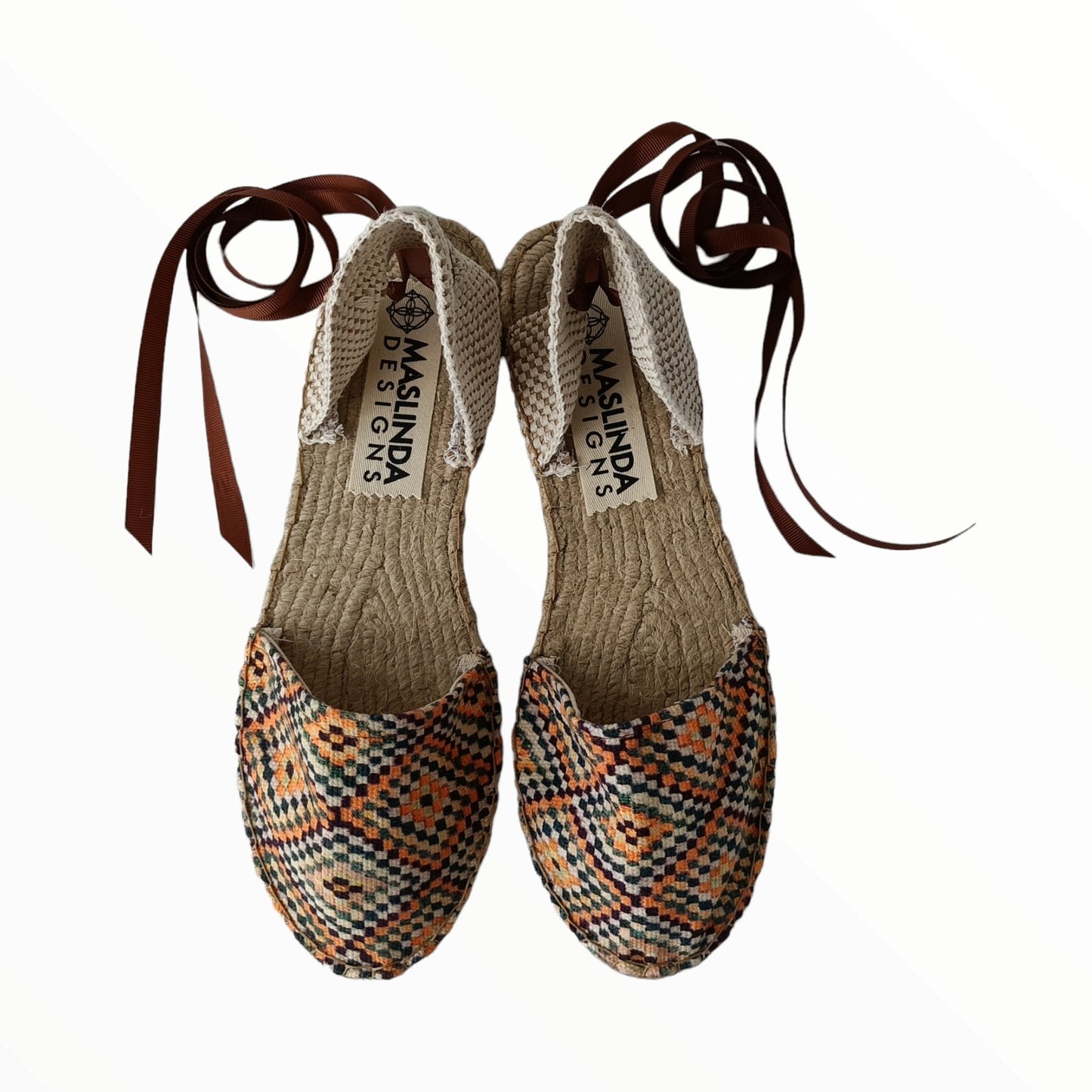 Boho Print Vegan Espadrilles Sandals - Maslinda Designs