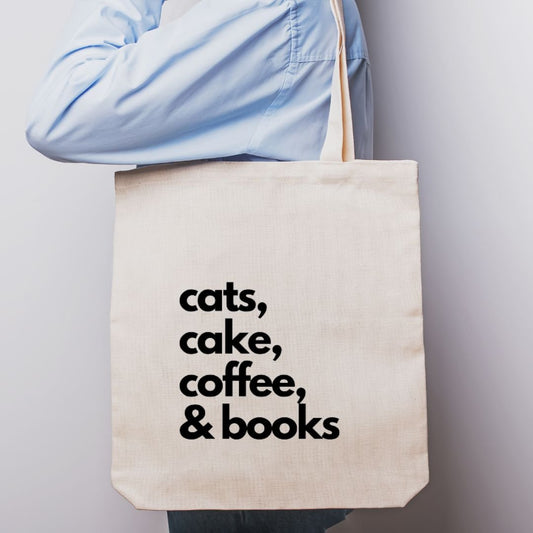 Cats & Cake Tote Bag - Maslinda Designs