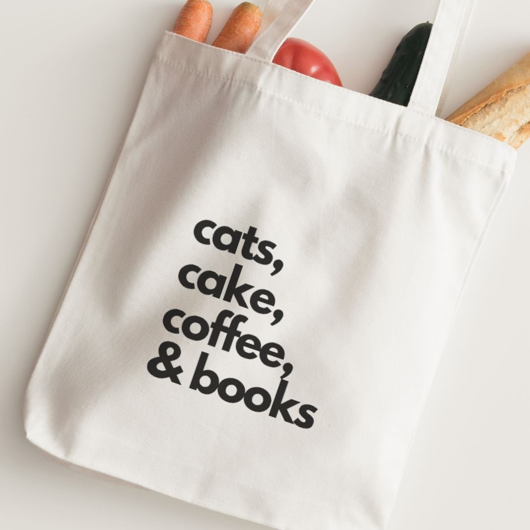 Cats & Cake Tote Bag - Maslinda Designs