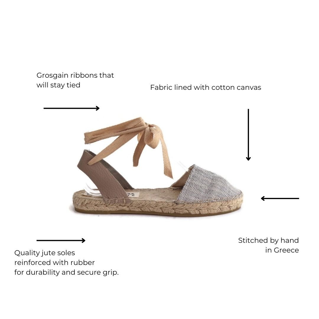 Espadrilles Sandals - Wold Map Print - Classic Sole - Maslinda Designs