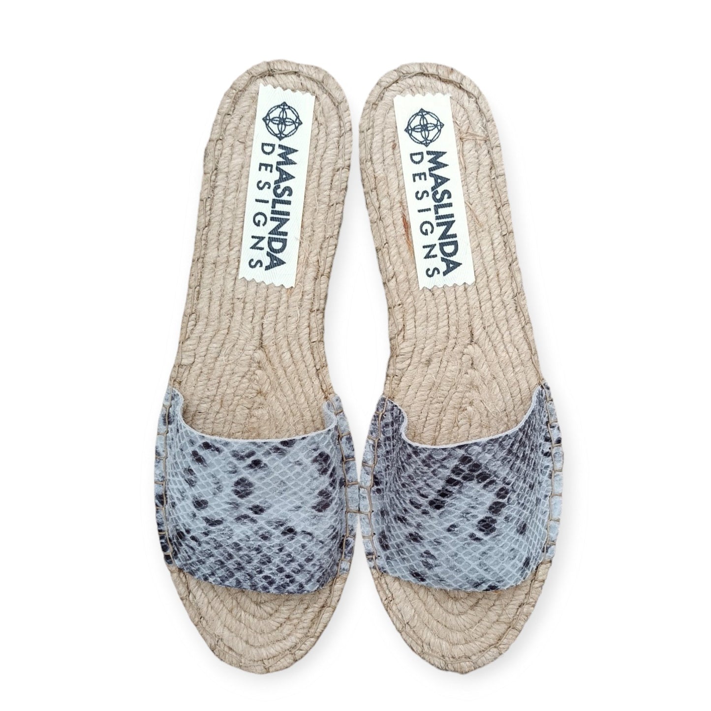 Espadrilles Slides - Snake Print - Maslinda Designs