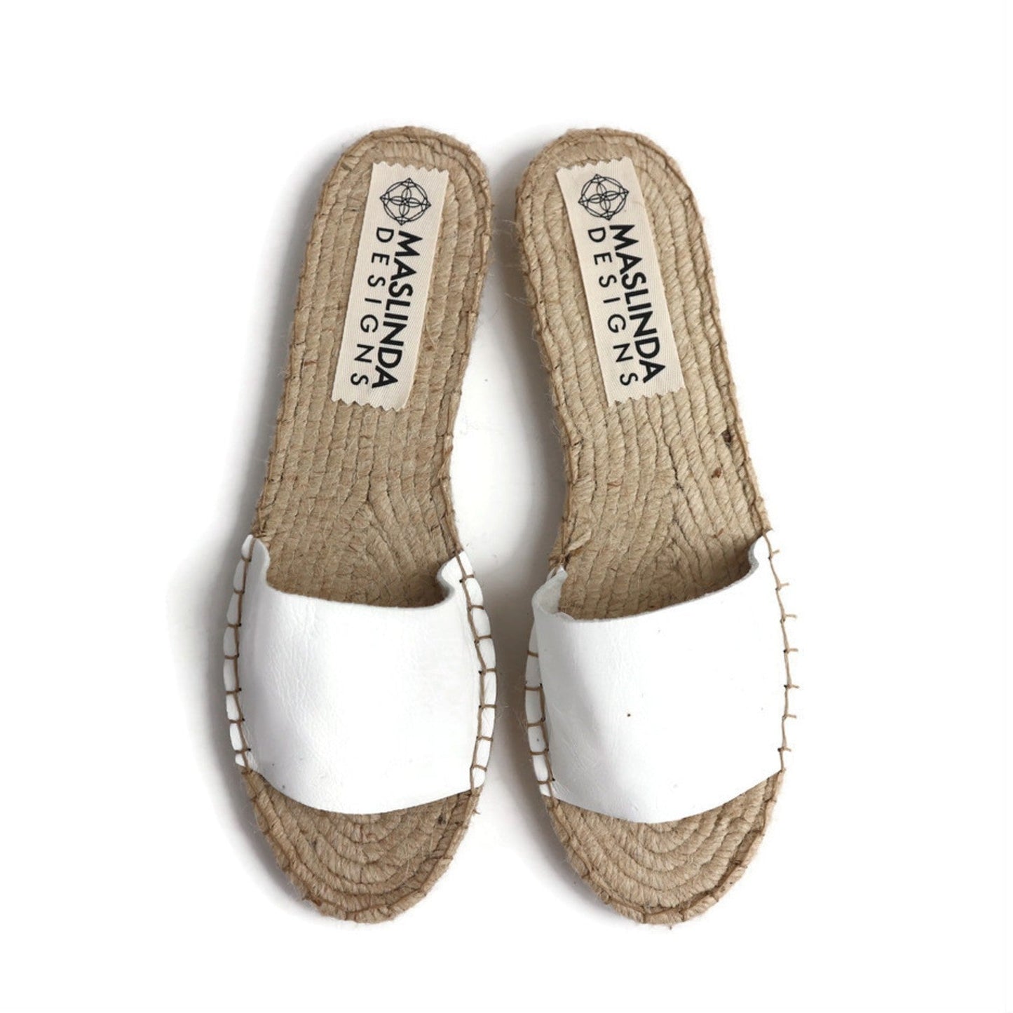 Essential Leather Espadrilles Slides 5 Colors - Maslinda Designs