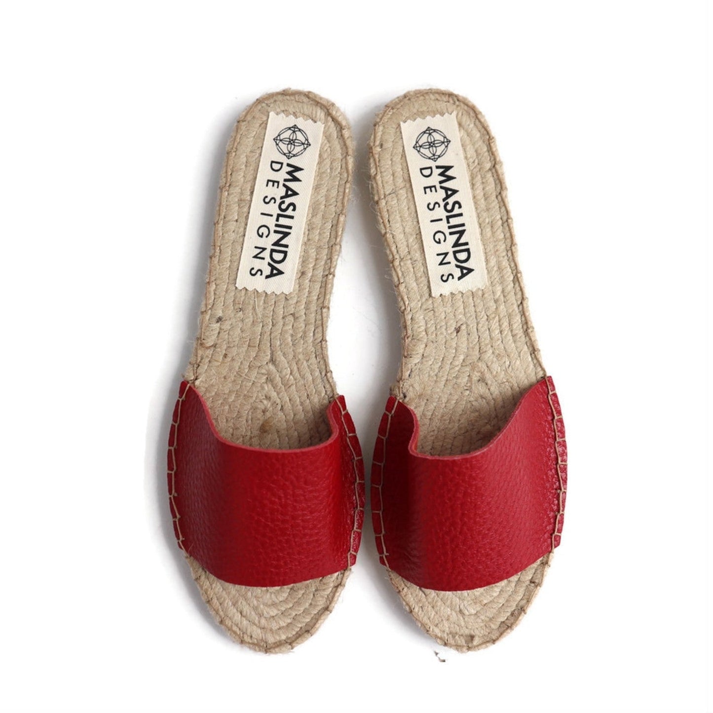 Essential Leather Espadrilles Slides 5 Colors - Maslinda Designs