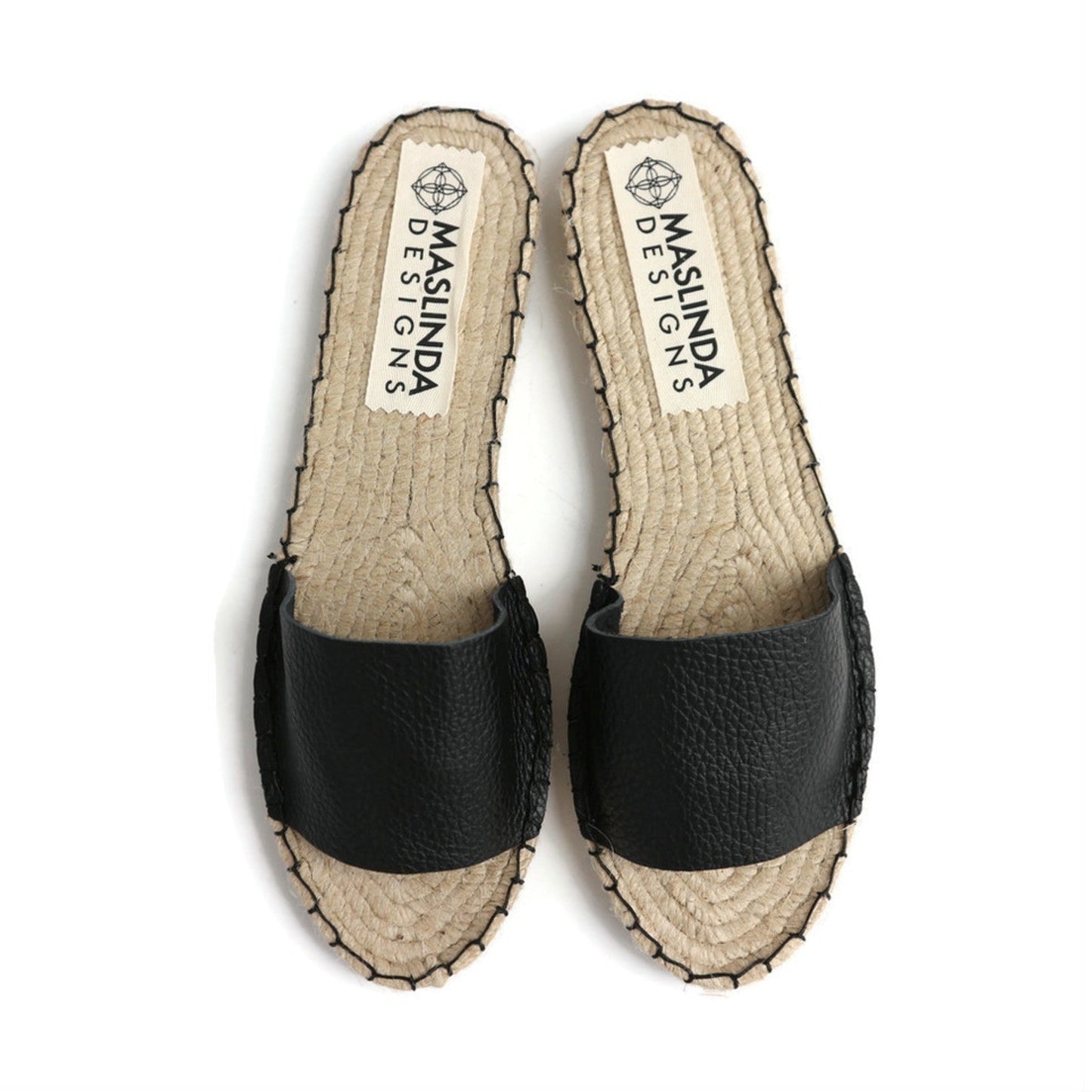 Essential Leather Espadrilles Slides 5 Colors - Maslinda Designs