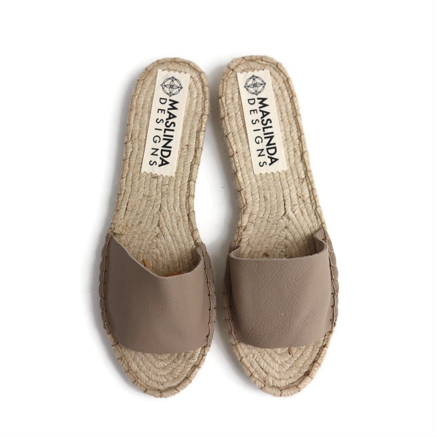 Essential Leather Espadrilles Slides 5 Colors - Maslinda Designs