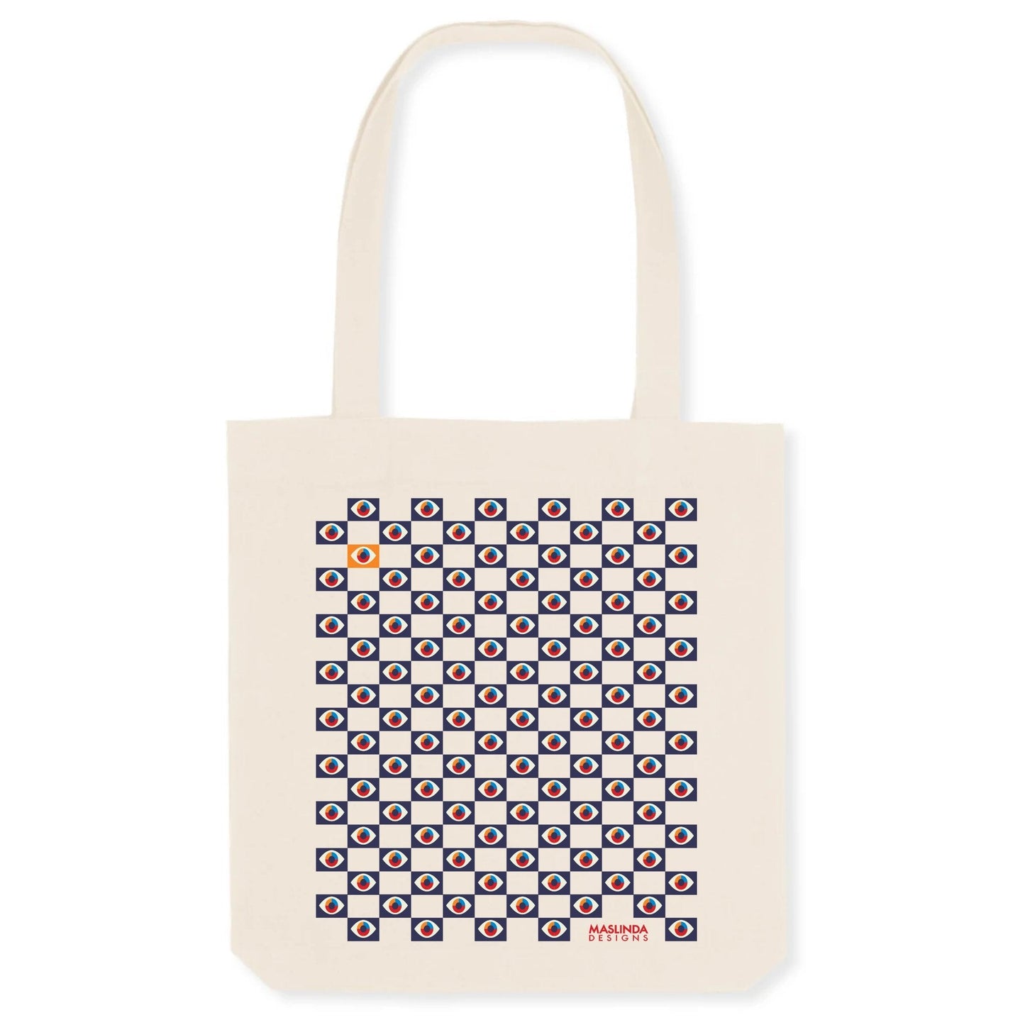 Evil Eyes Printed Tote Bag - Maslinda Designs