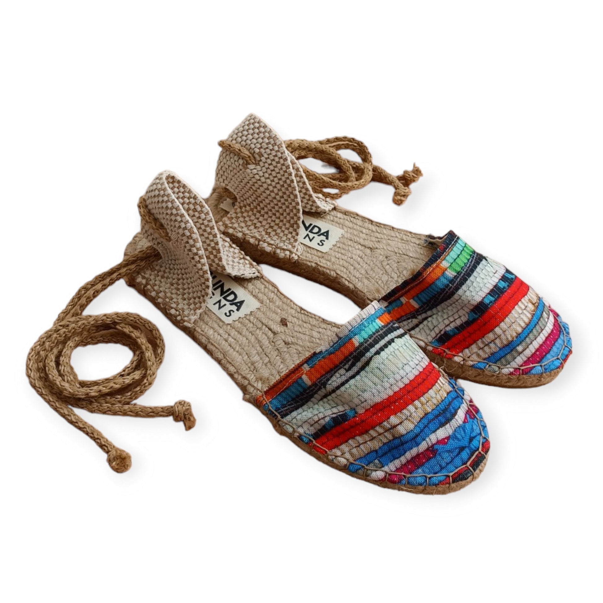 Kilim Print Colorful Espadrilles - Maslinda Designs