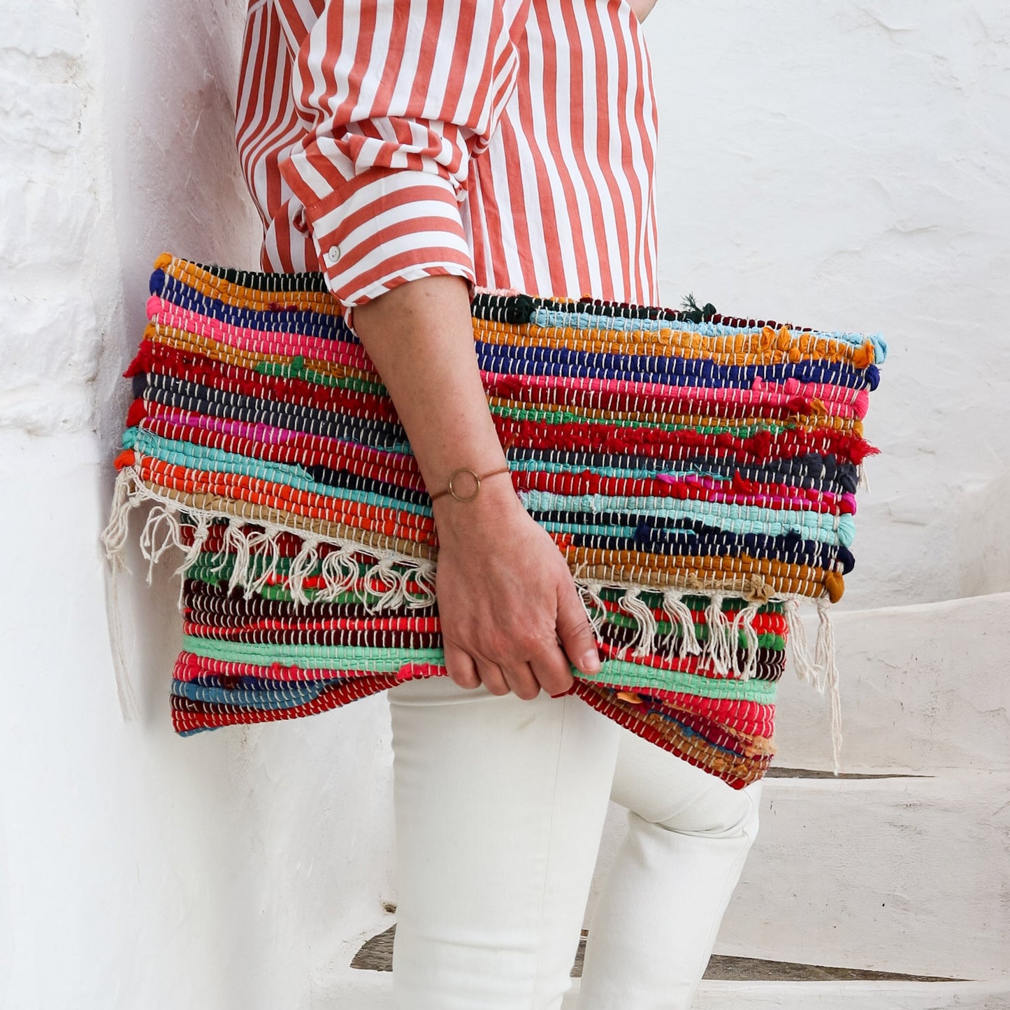 Large Envelope Kilim Clutch - Maslinda Designs