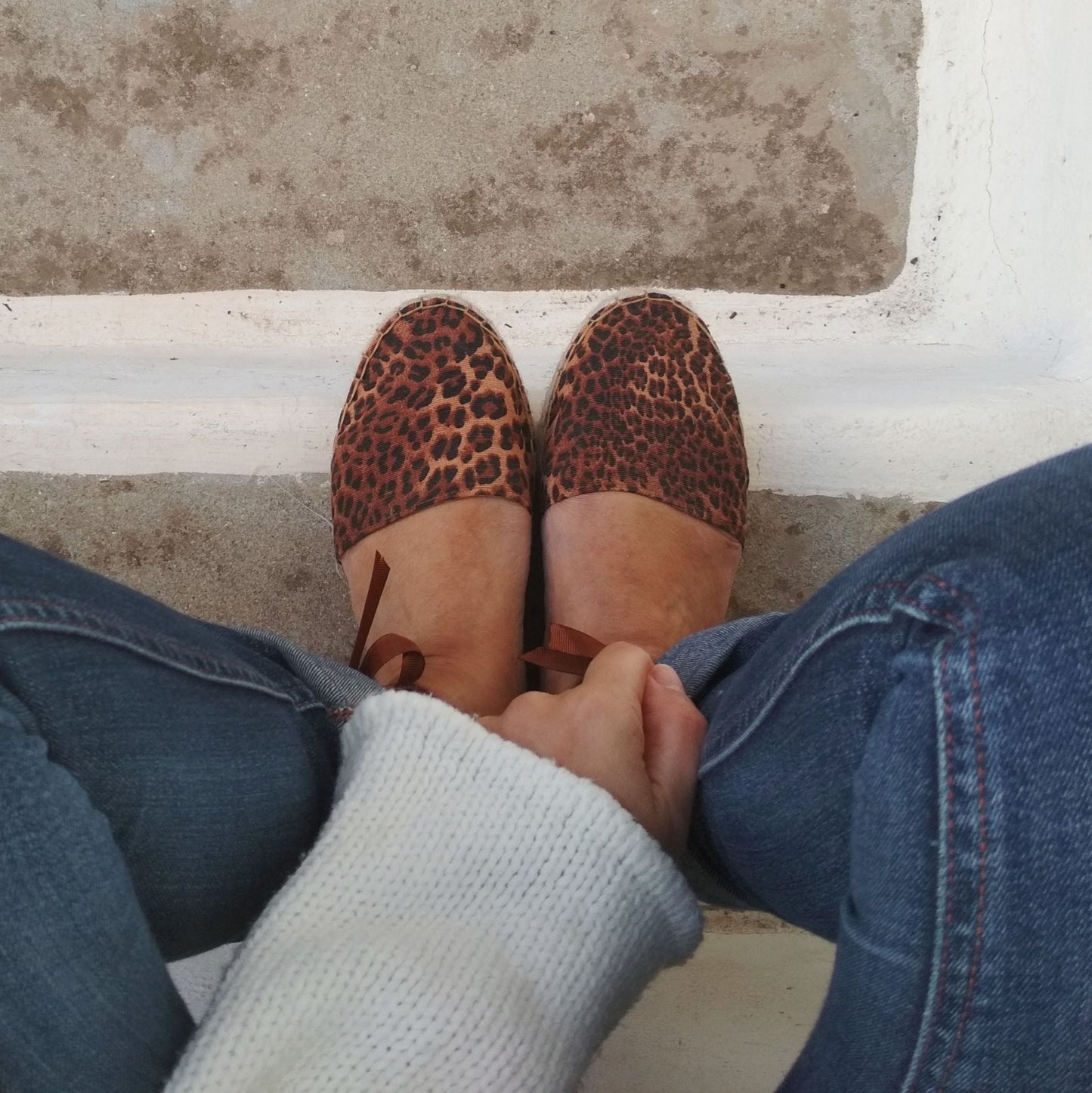 Leopard Print Espadrilles - Tan - Classic Sole - Maslinda Designs