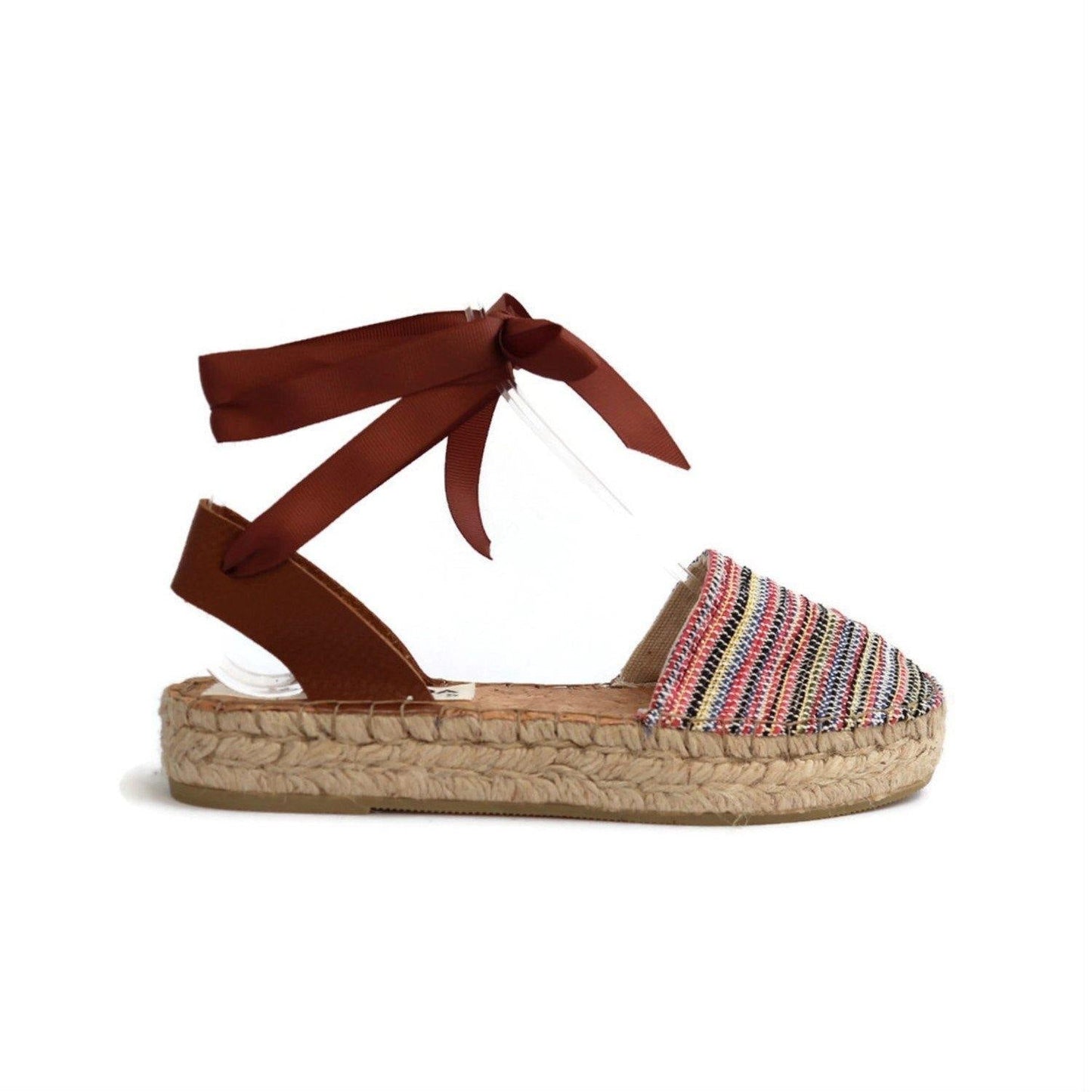 Loom Espadrilles - Pink Stripes - Double Sole - Maslinda Designs