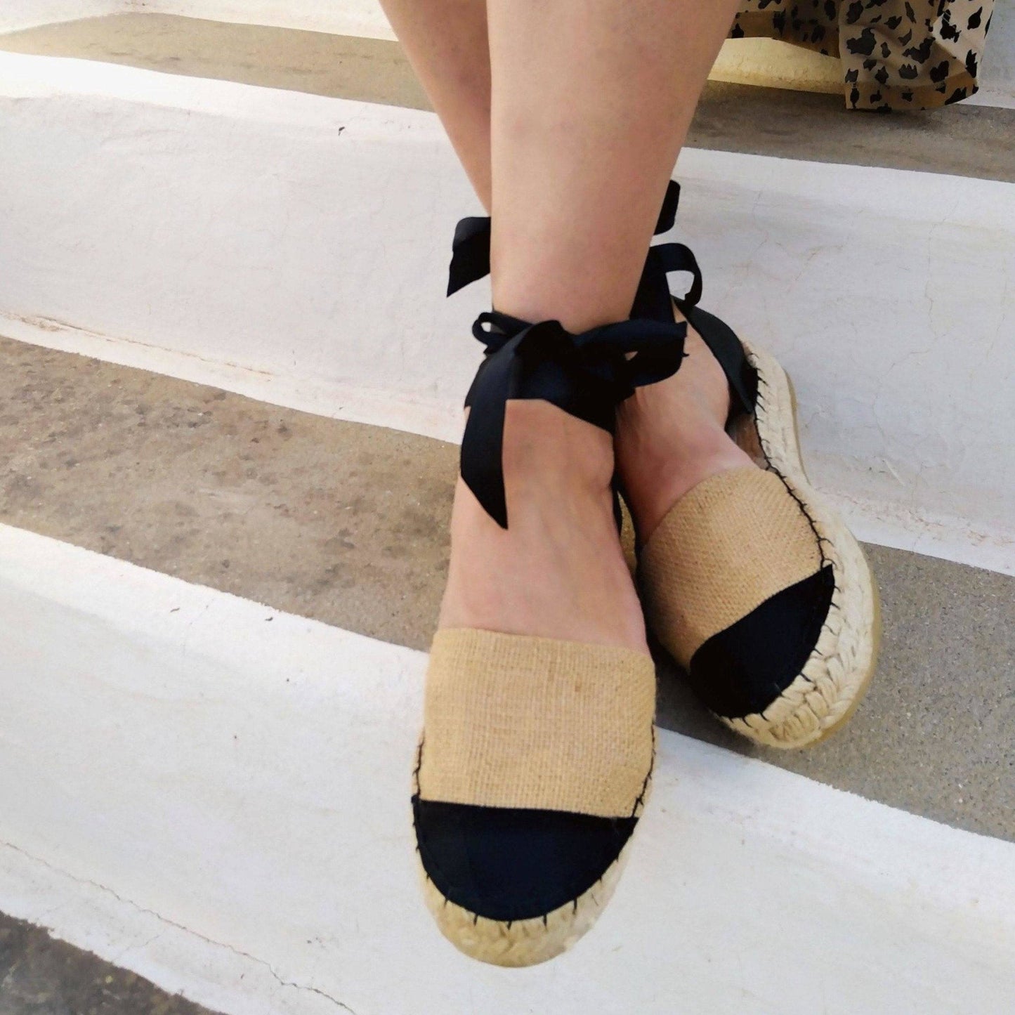 Ma Belle Espadrilles - Beige - Double Sole - Maslinda Designs