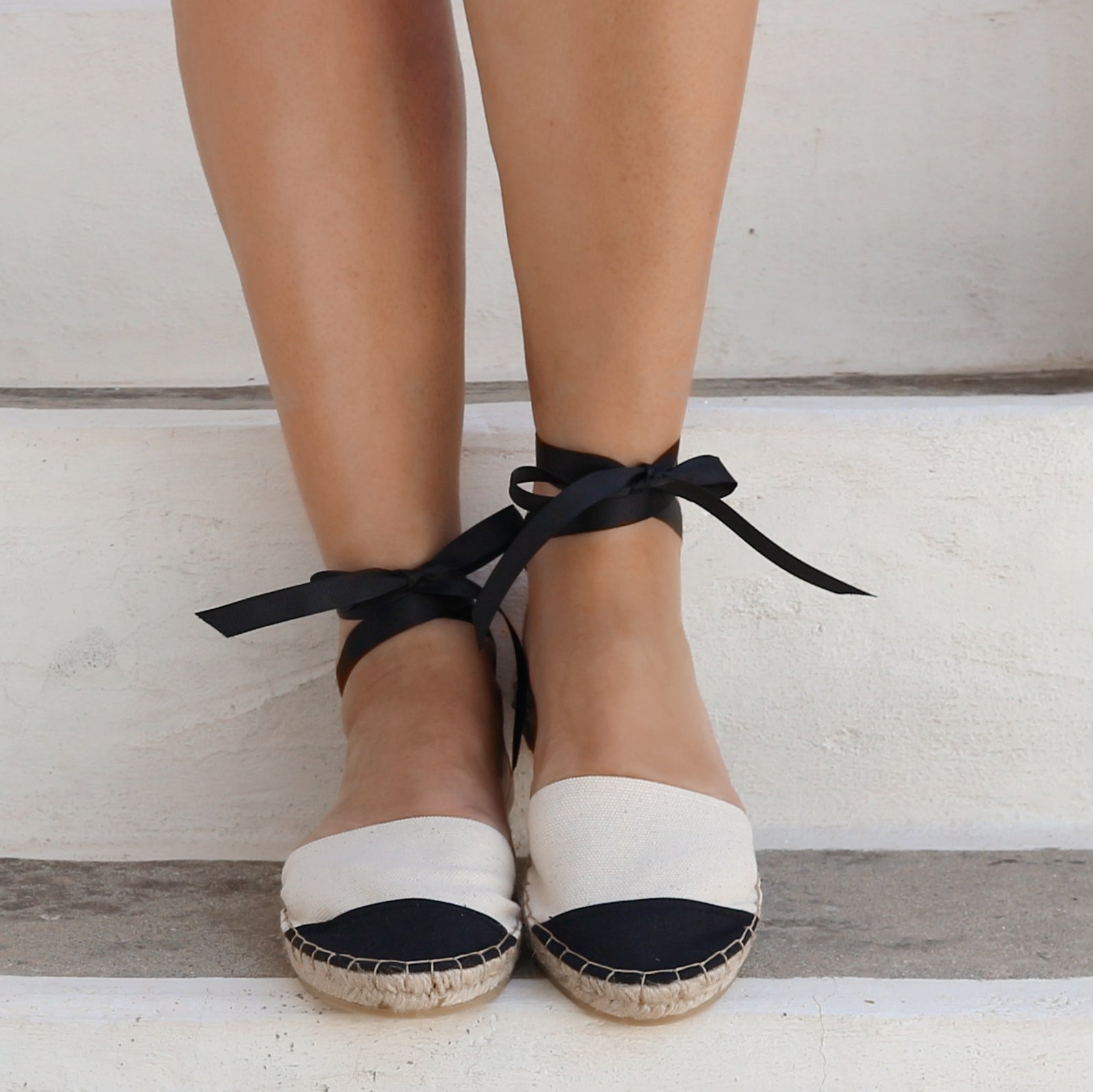 Ma Belle Espadrilles - Ecru - Classic Sole - Maslinda Designs