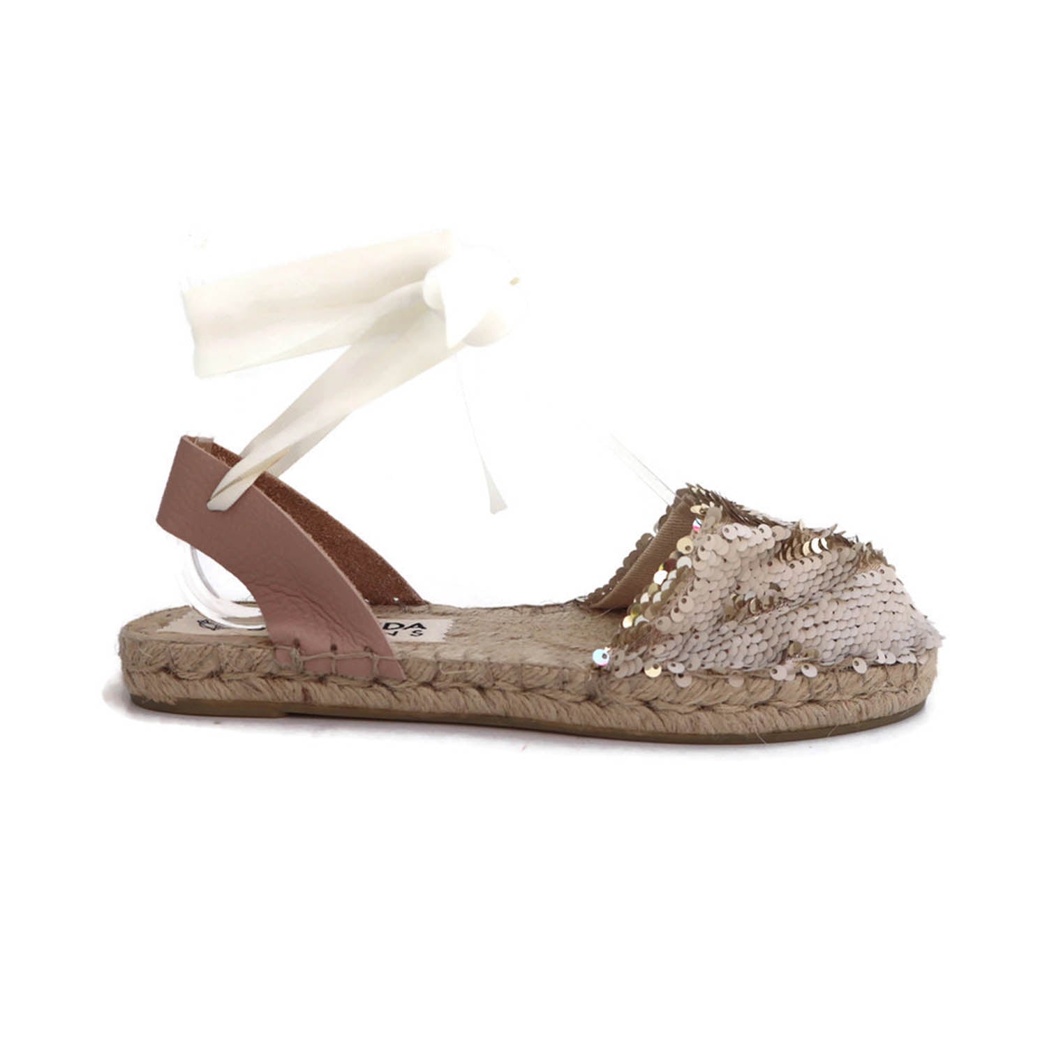 Sequin Espadrilles - Champagne - Maslinda Designs