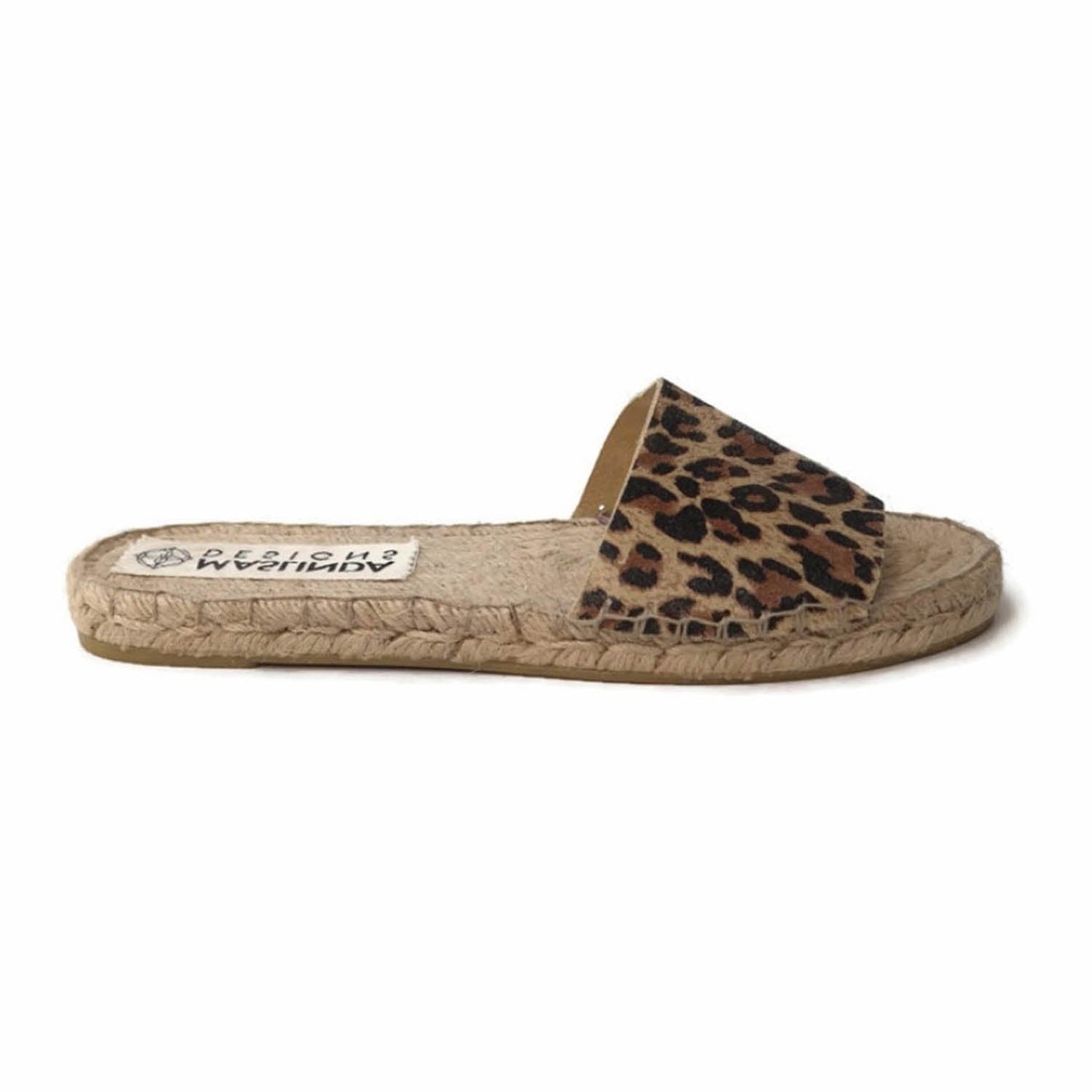 Suede Espadrilles Slides - Leopard Print - Maslinda Designs