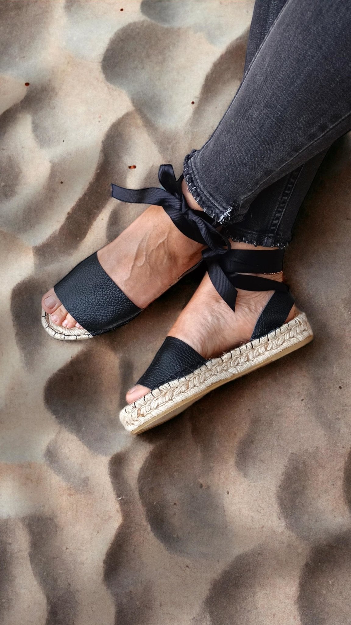 Vegan Essential Sandals-Black-Double Sole - Maslinda Designs