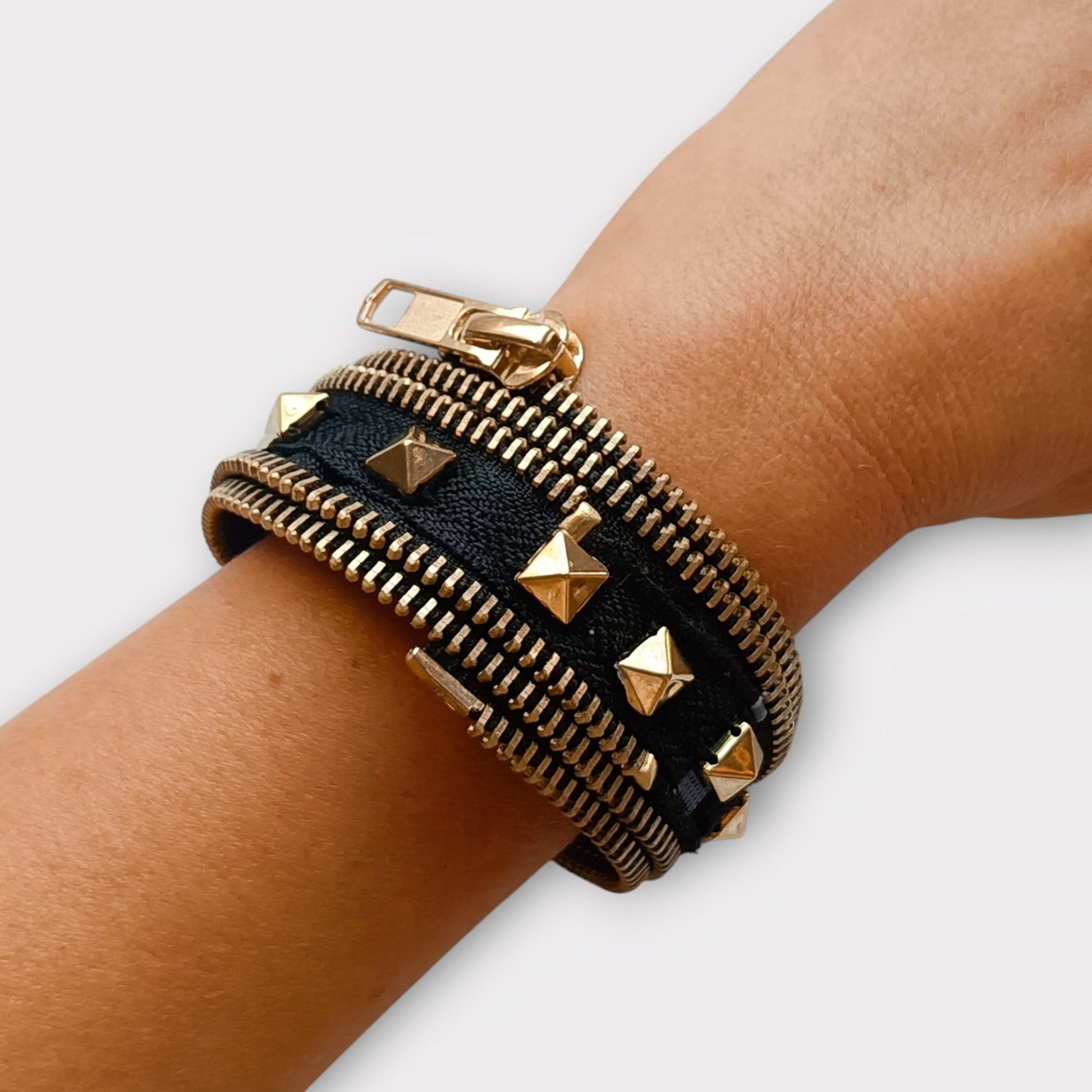 Zipper Cuff Bracelet - Gold - Maslinda Designs