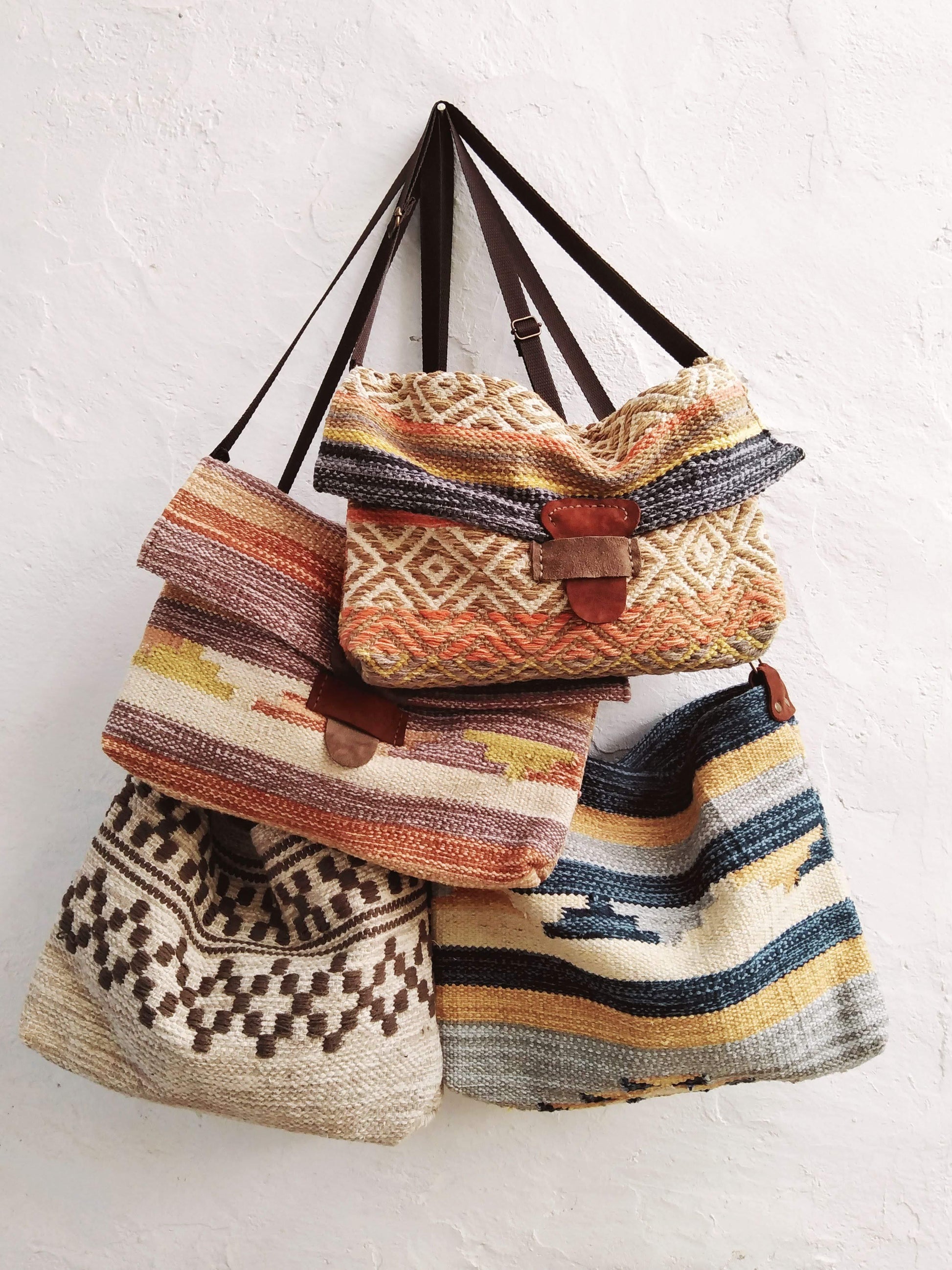 Boho Tote Bag Solivagant - Teal - Maslinda Designs