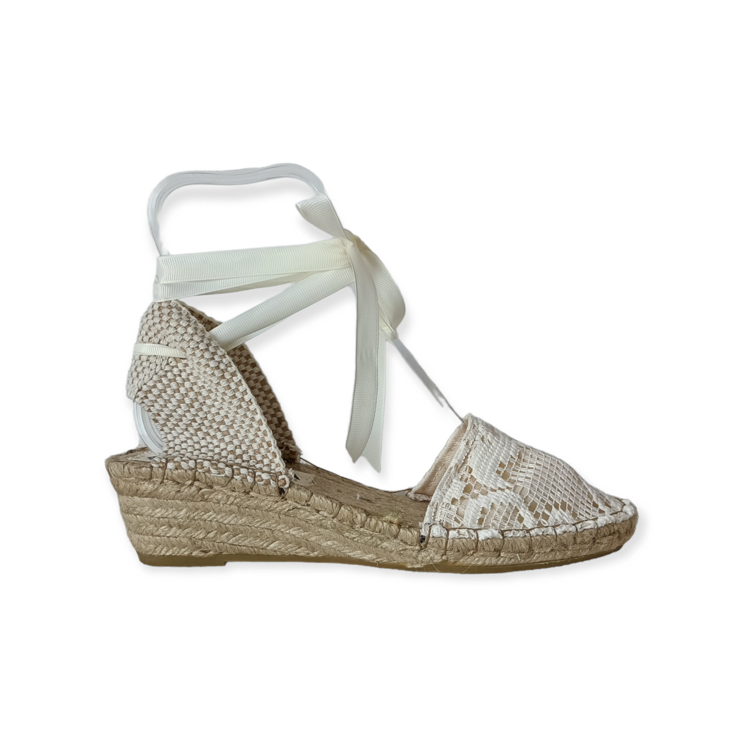 Low Wedge Espadrilles - Lace - Maslinda Designs