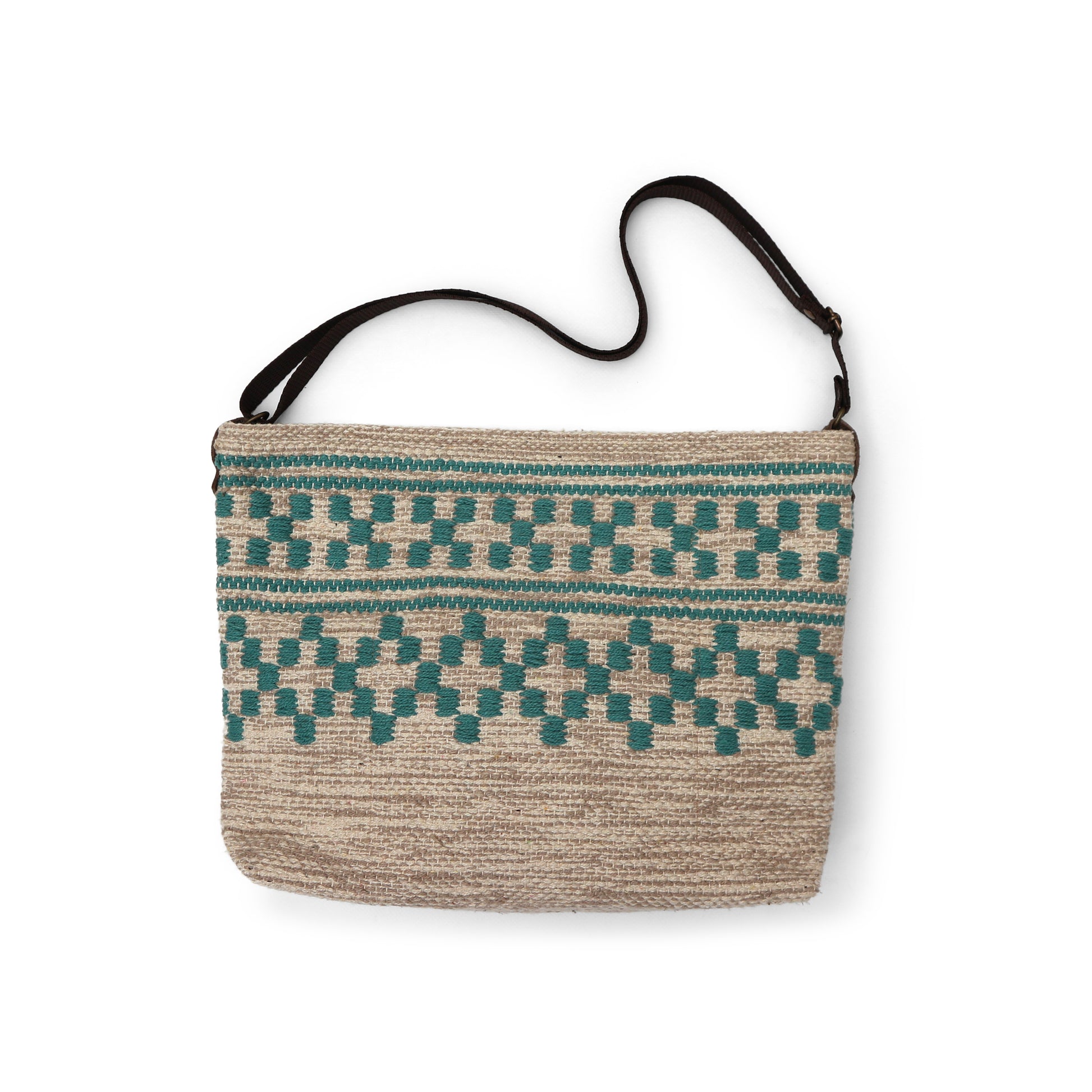 Boho Tote Bag Solivagant - Teal - Maslinda Designs
