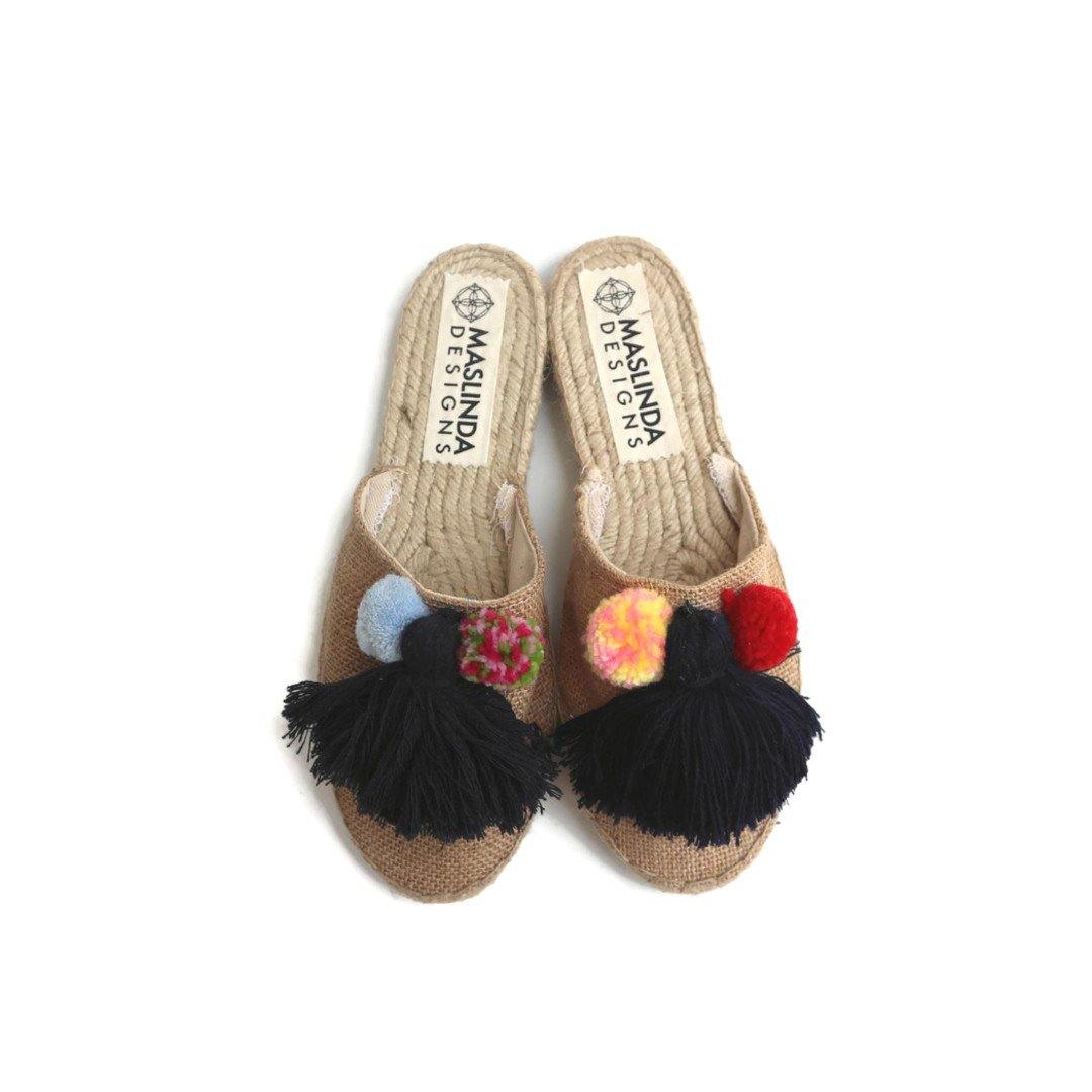 Espadrilles Slippers - Natural Jute - Maslinda Designs